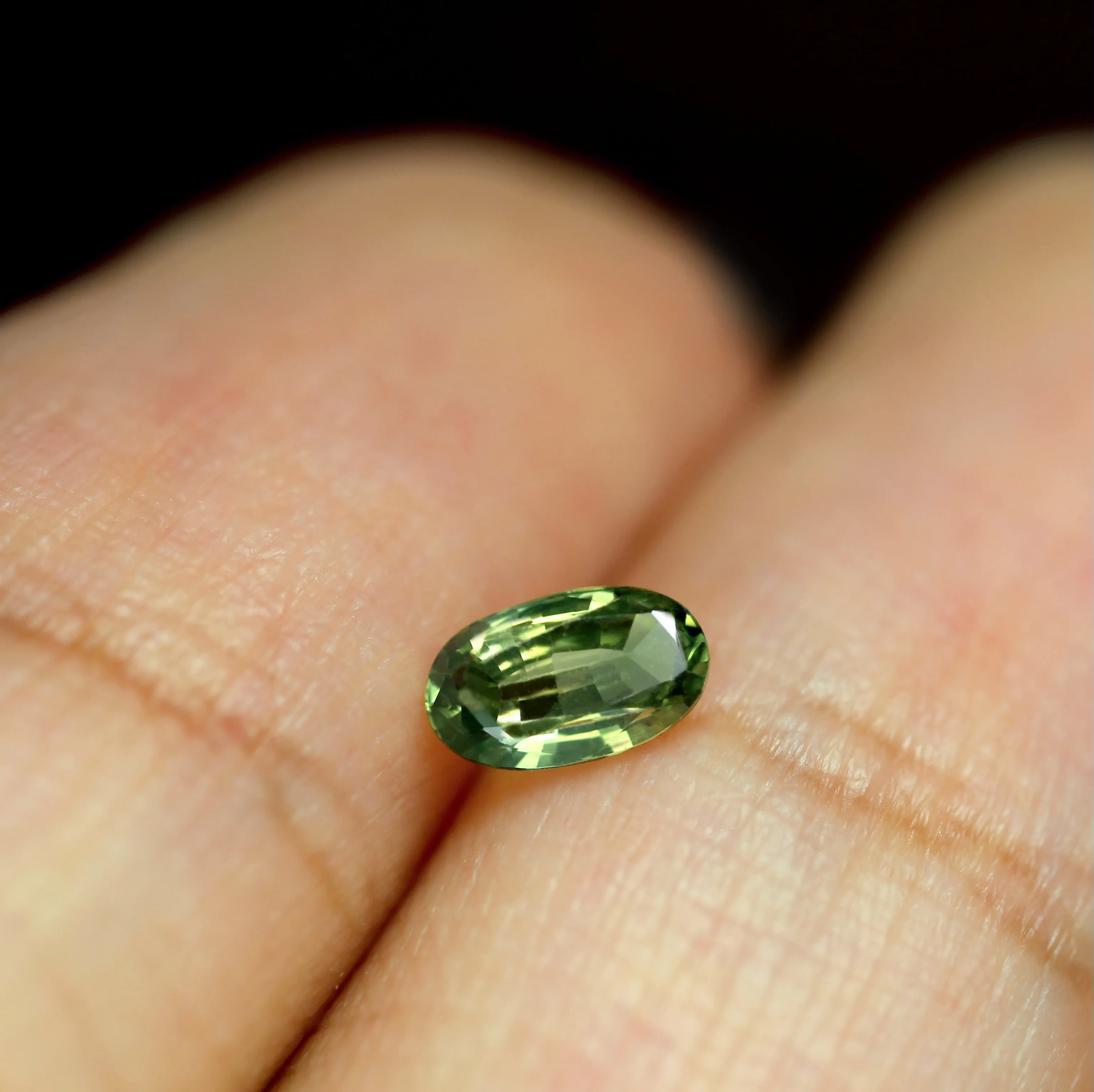 0.36ct Certified Natural Green Sapphire