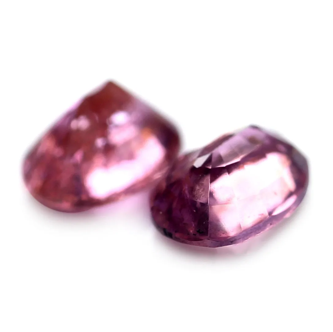 0.41ct Certified Natural Padparadscha Sapphire Matching Pair