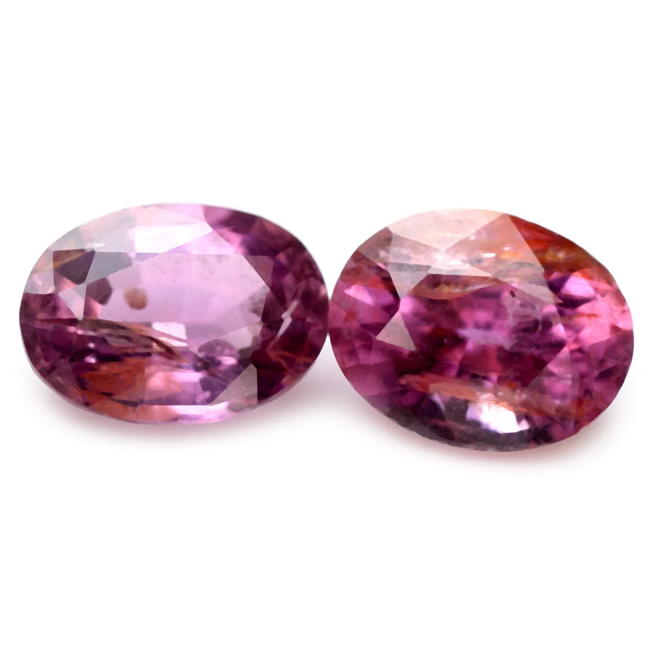 0.41ct Certified Natural Padparadscha Sapphire Matching Pair
