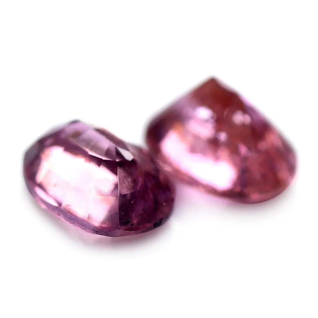 0.41ct Certified Natural Padparadscha Sapphire Matching Pair
