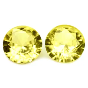 0.50ct Certified Natural Yellow Sapphire Matching Pair