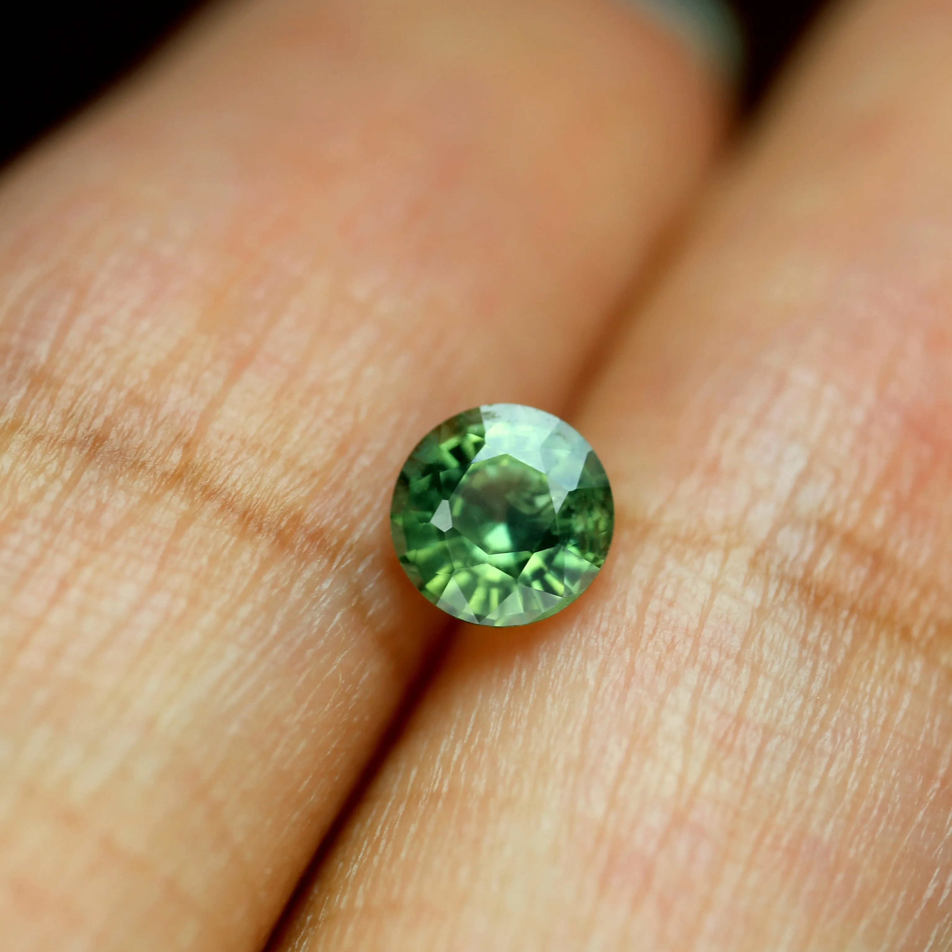 0.52ct Certified Natural Green Sapphire