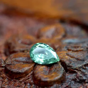 0.53ct Certified Natural Green Sapphire