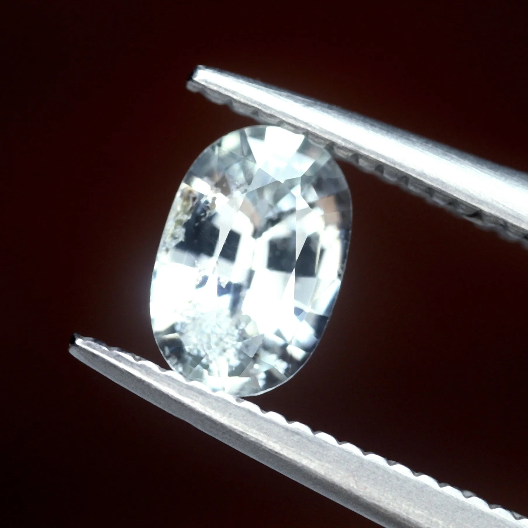 0.54ct Certified Natural White Sapphire
