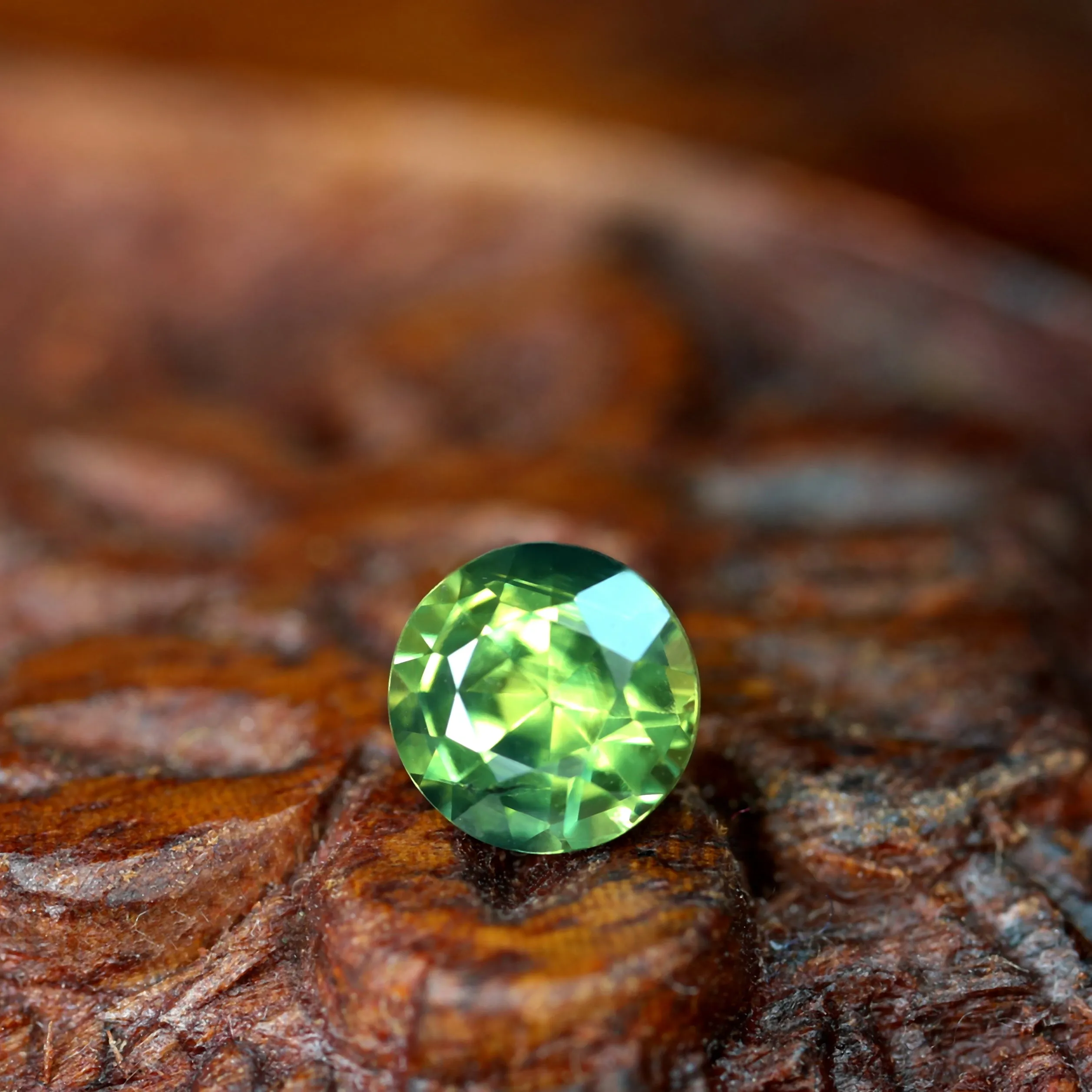 0.55ct Certified Natural Green Sapphire