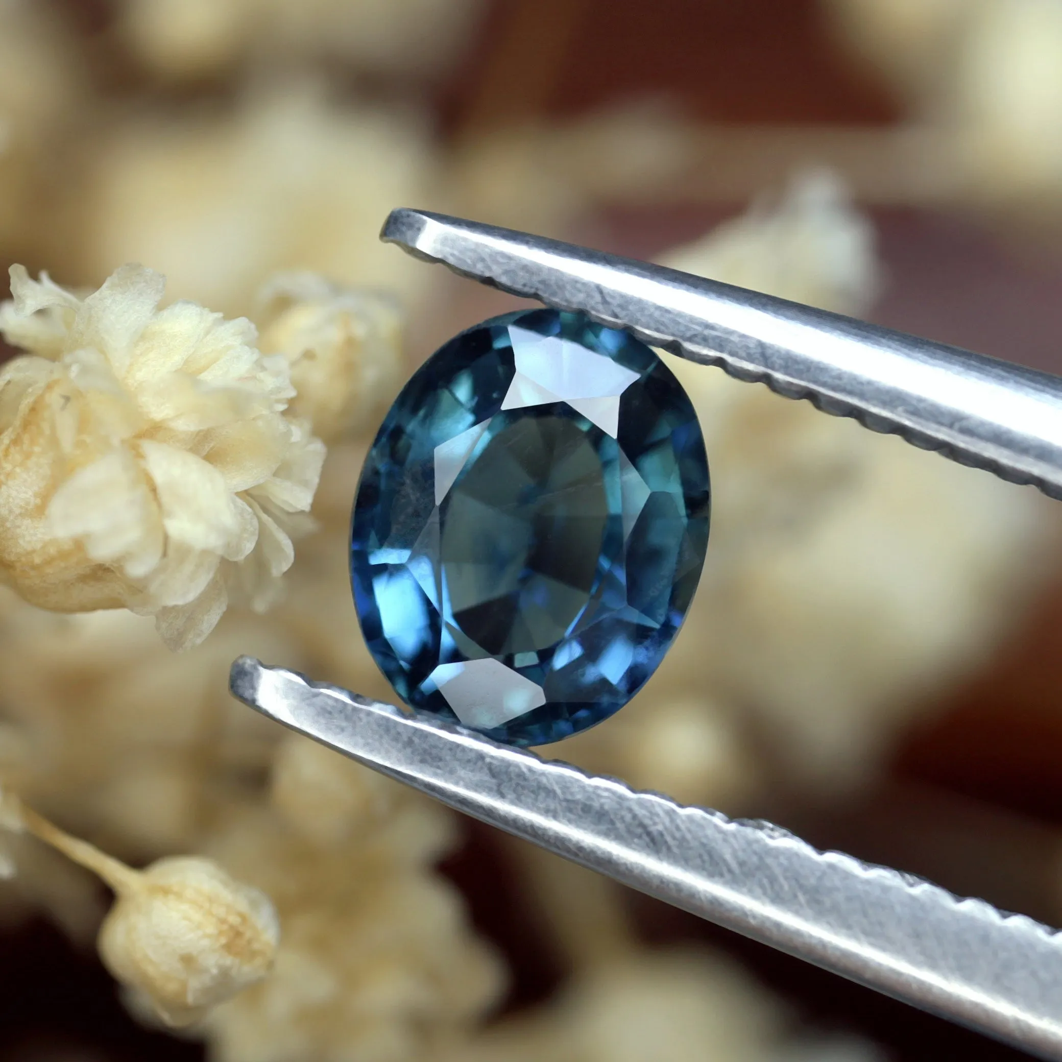 0.56ct Certified Natural Teal Sapphire
