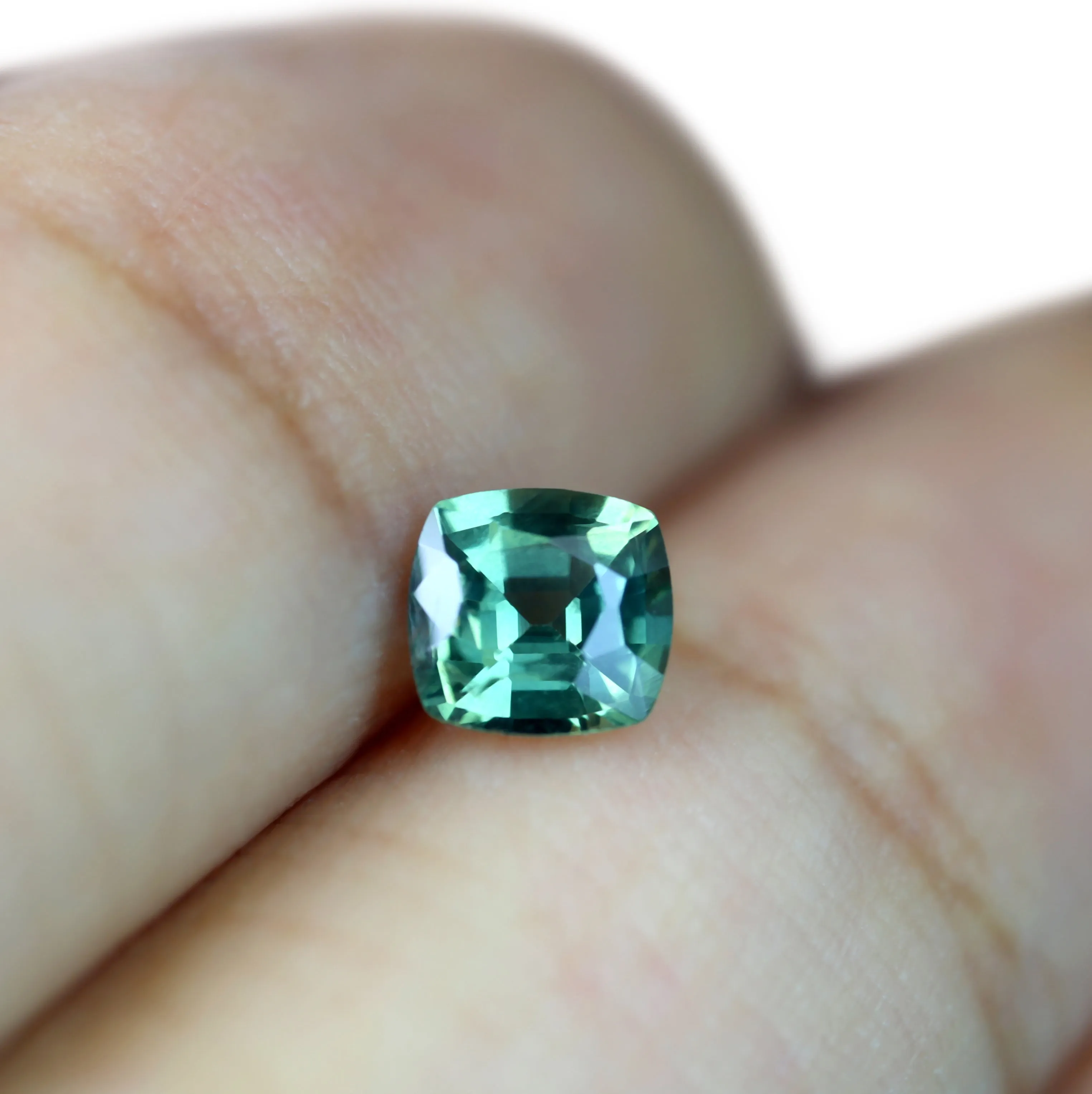 0.57ct Certified Natural Green Sapphire
