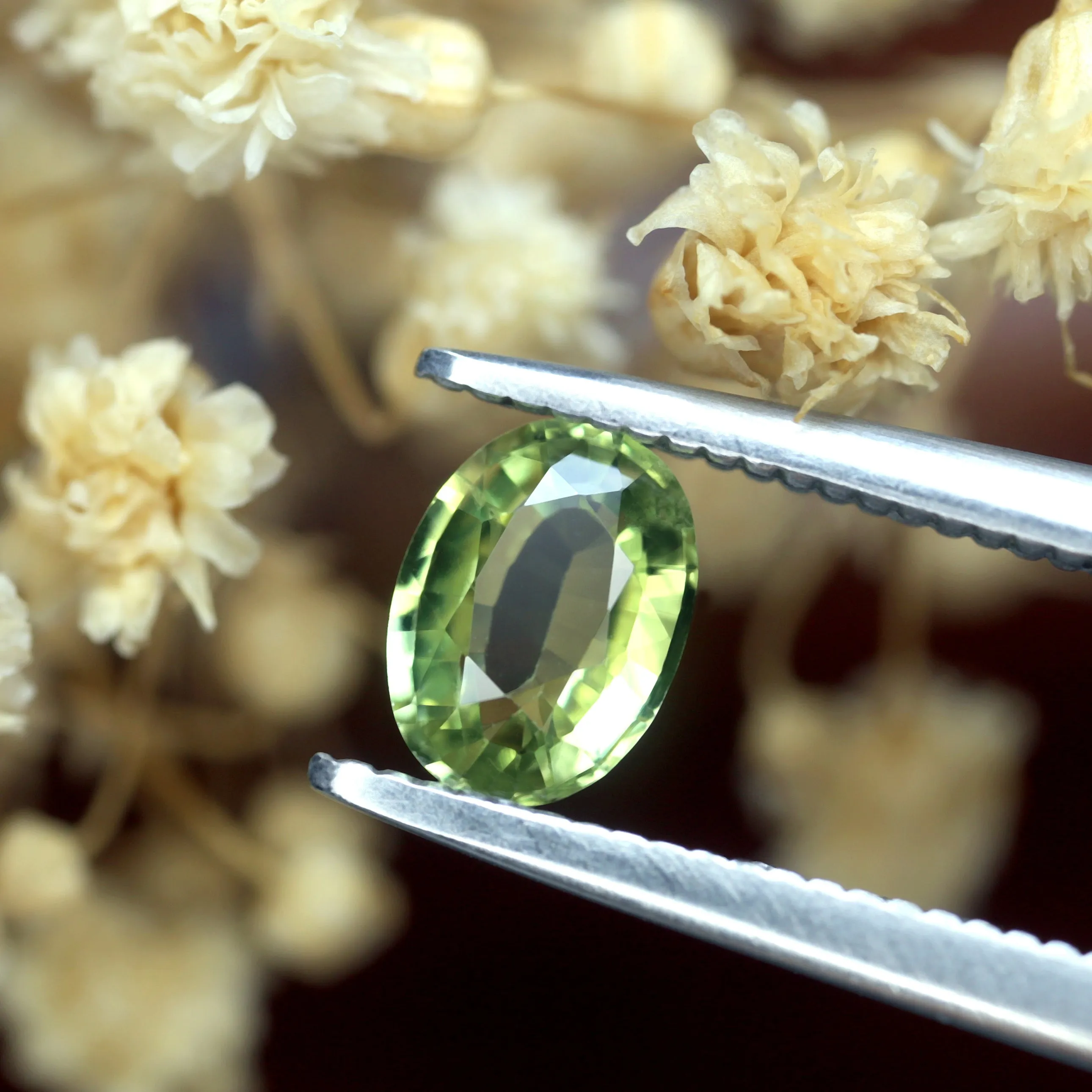 0.58ct Certified Natural Green Sapphire