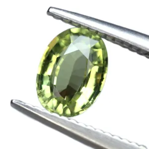 0.58ct Certified Natural Green Sapphire