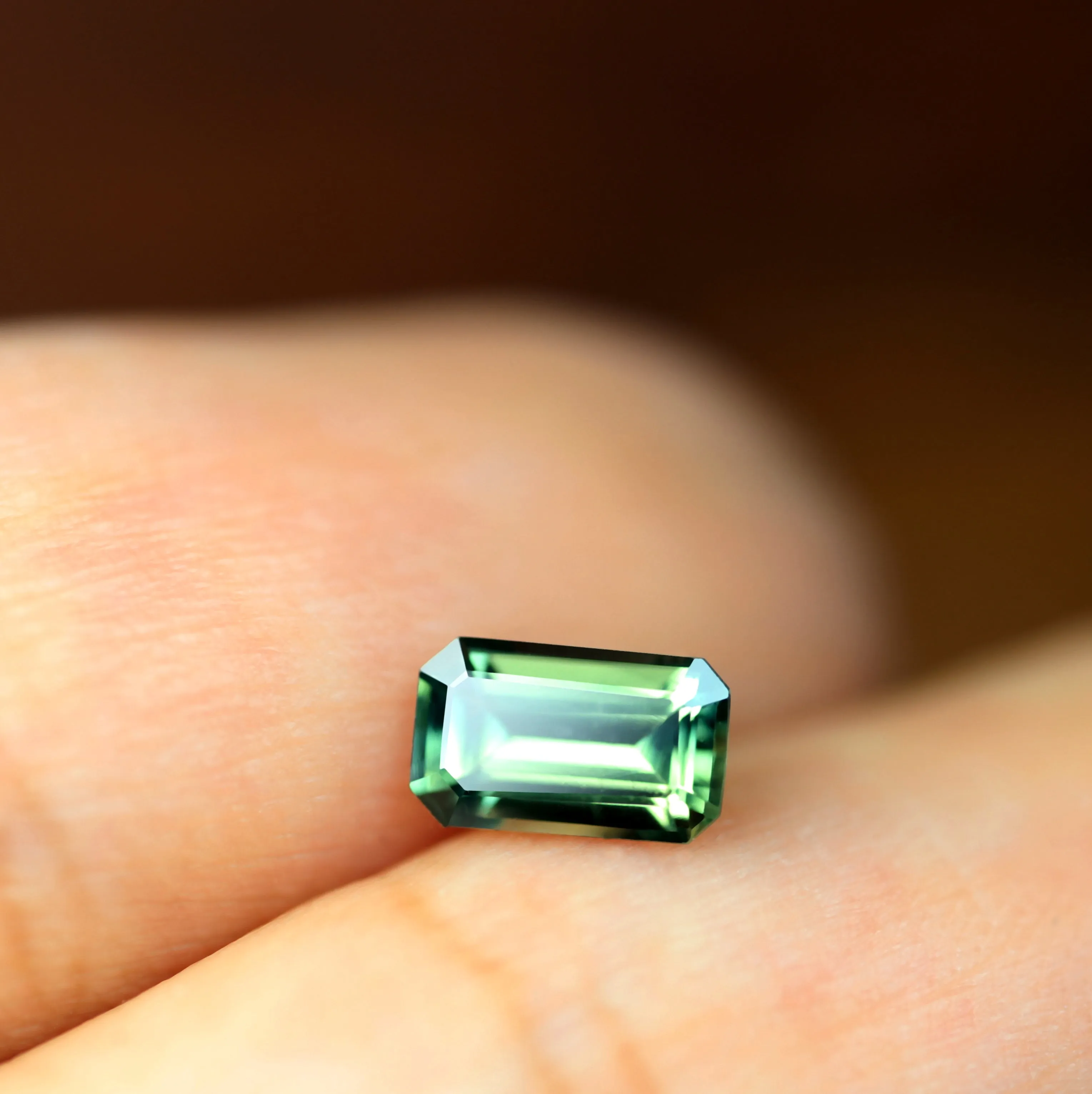 0.59ct Certified Natural Green Sapphire