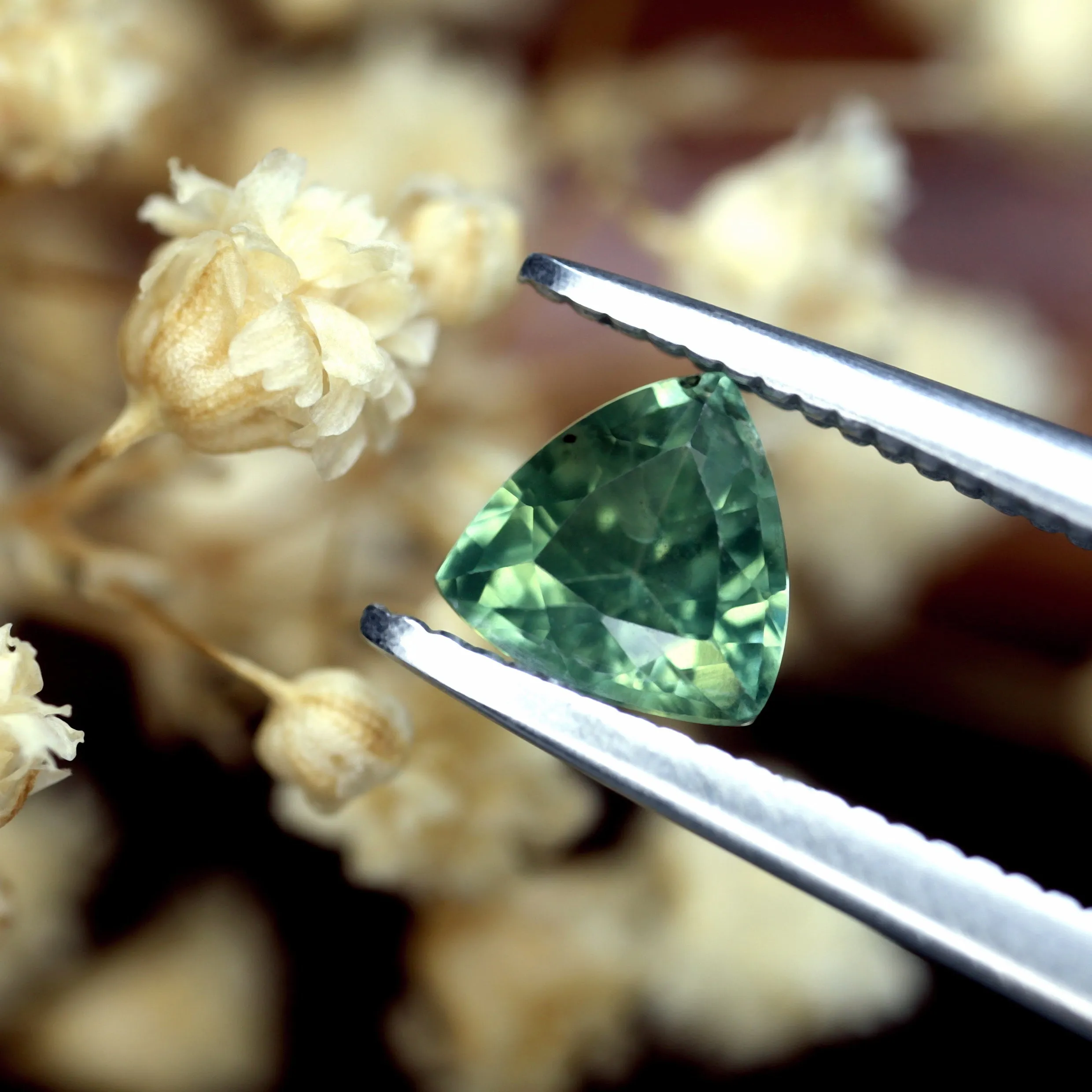 0.59ct Certified Natural Green Sapphire