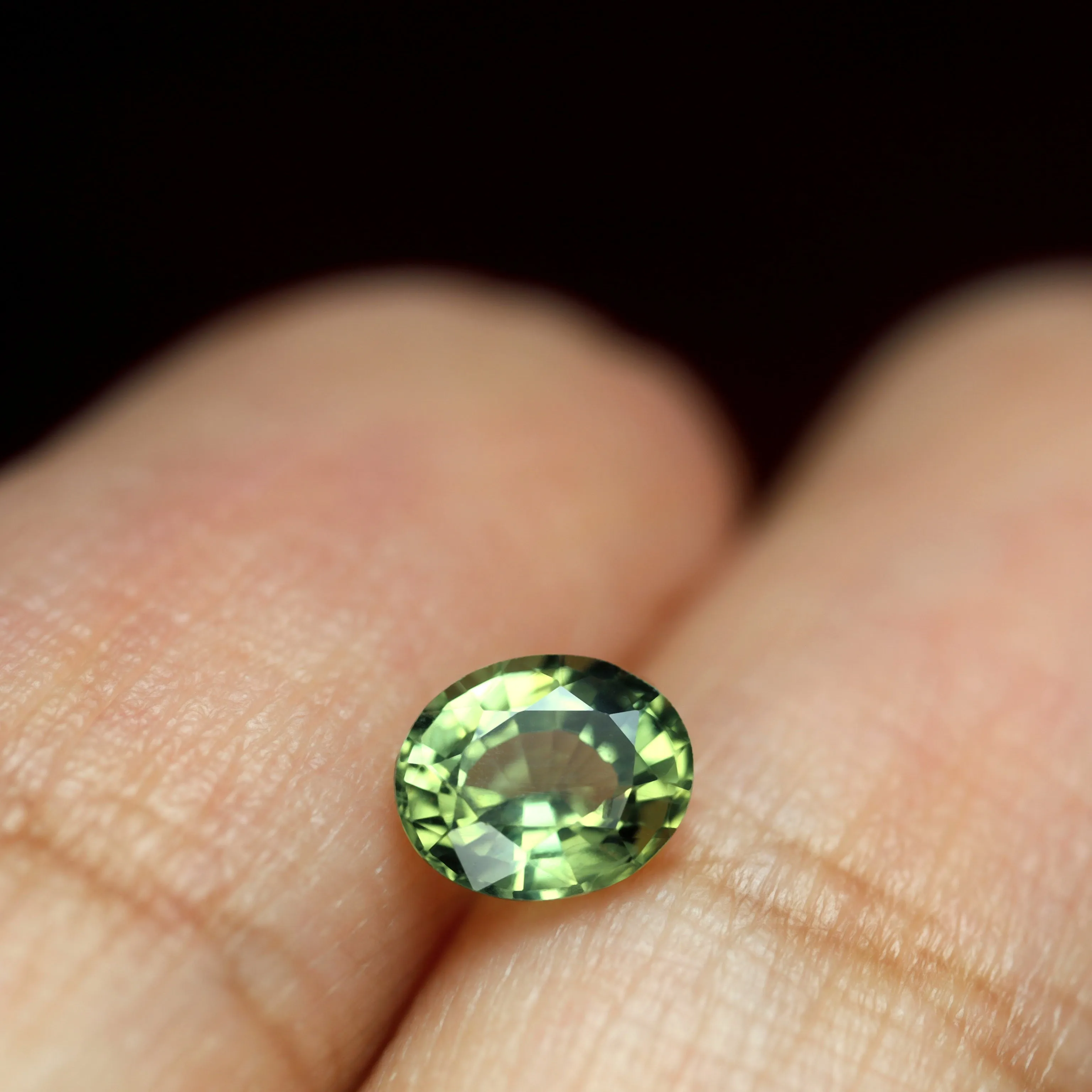 0.60ct Certified Natural Green Sapphire