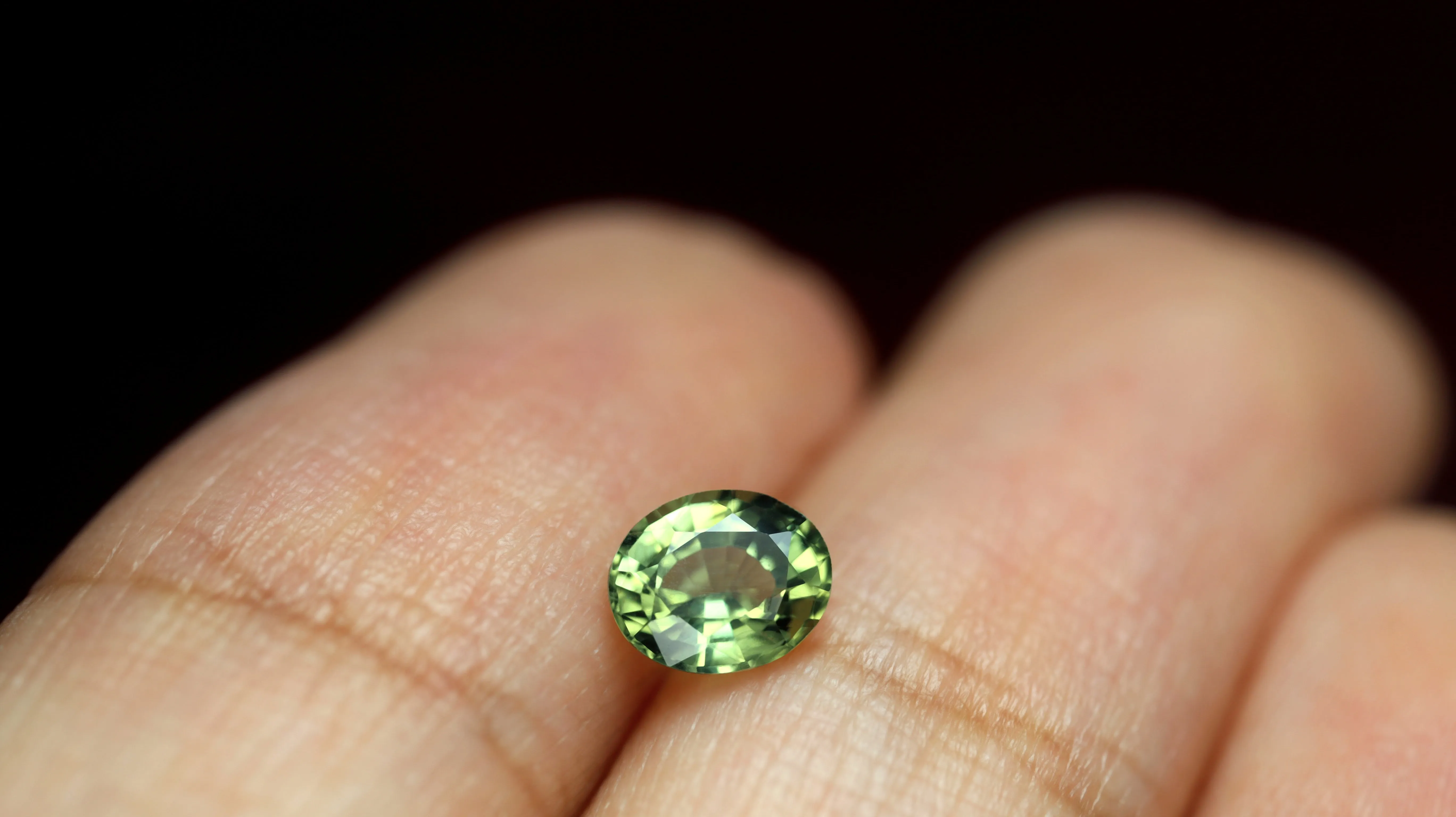 0.60ct Certified Natural Green Sapphire