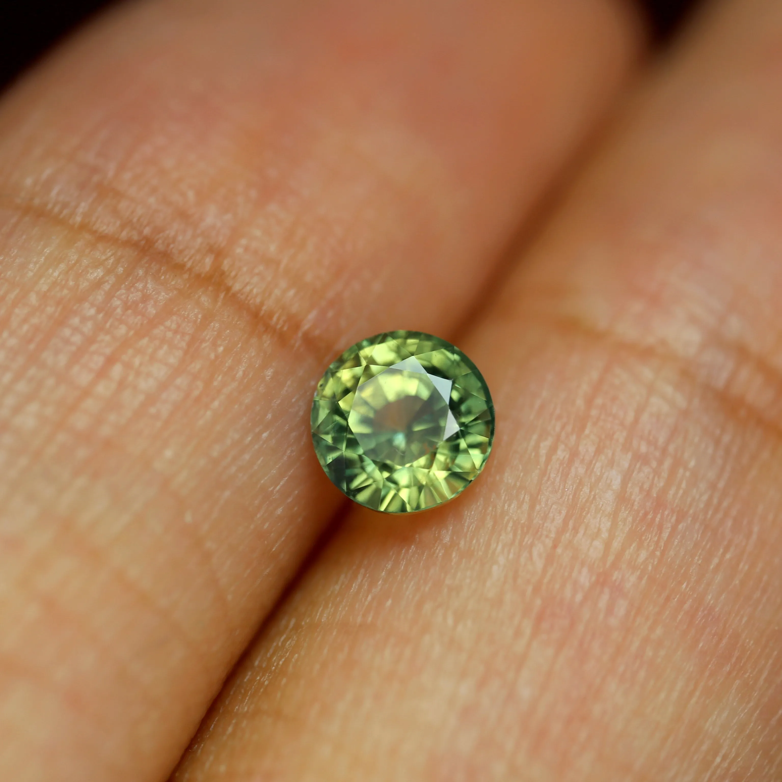 0.60ct Certified Natural Green Sapphire