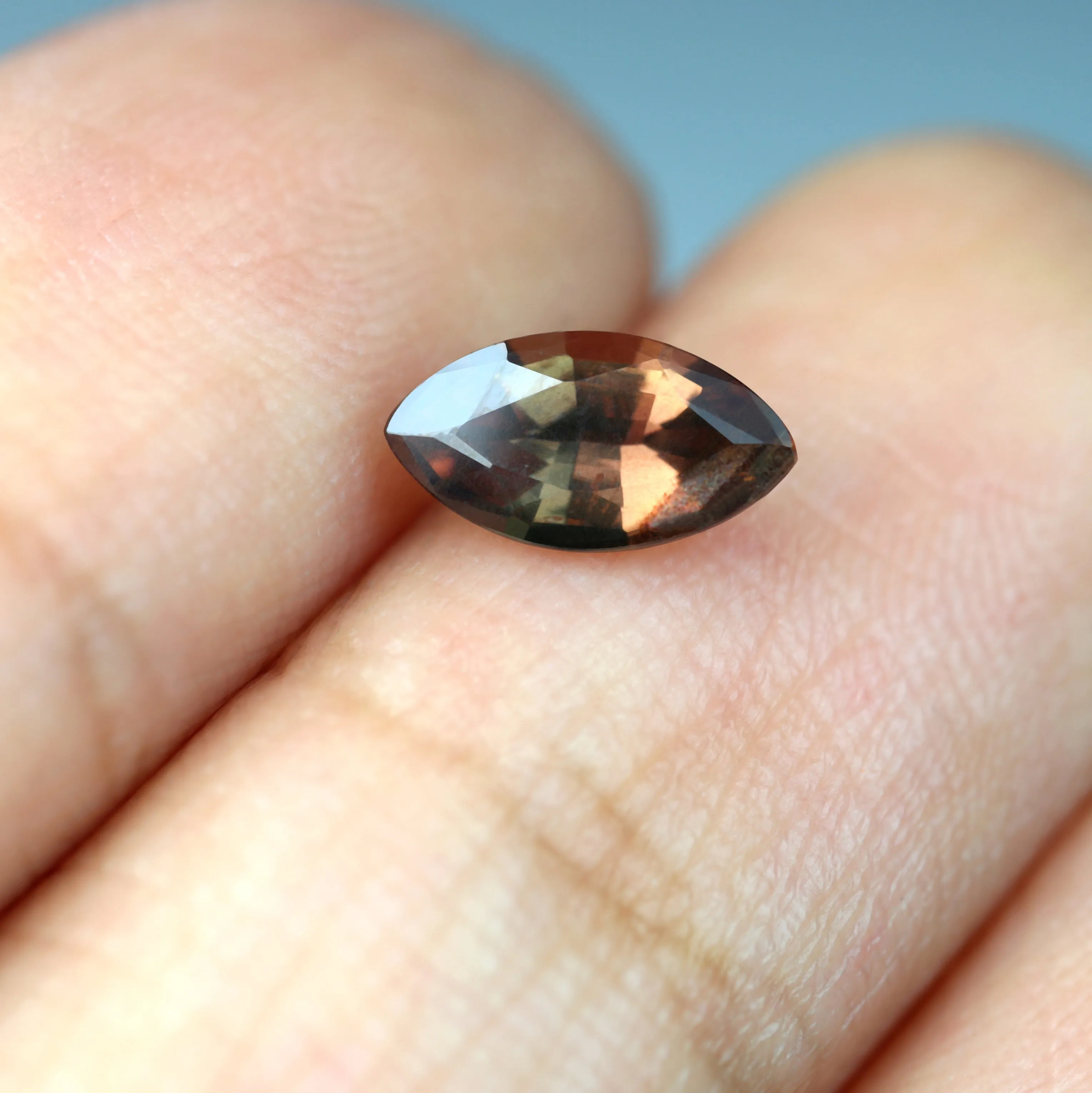 0.62ct Certified Natural Brown Sapphire