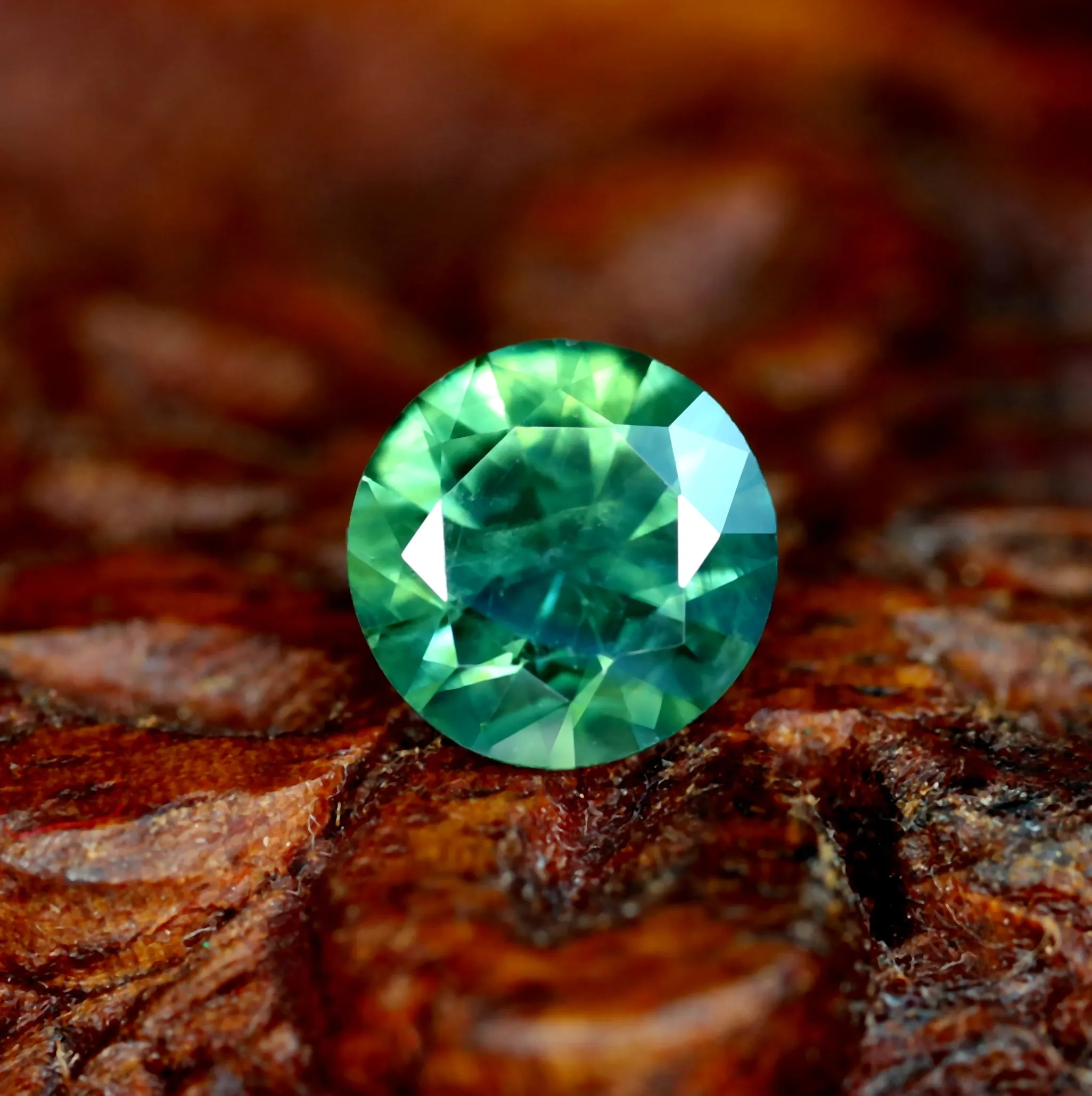 0.62ct Certified Natural Green Sapphire