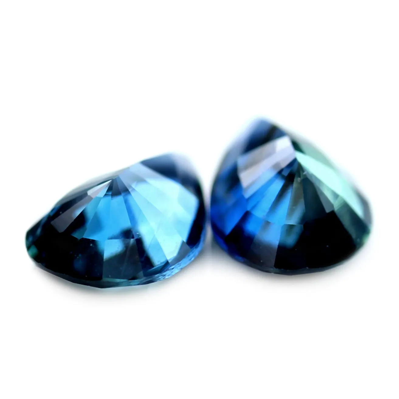 0.63ct Certified Natural Blue Sapphire Matching Pair