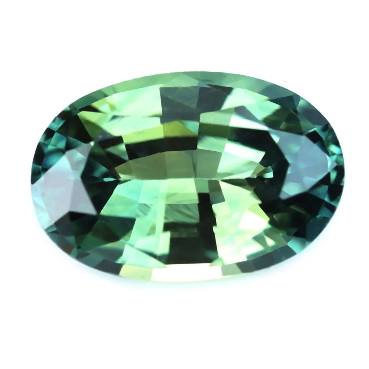 0.63ct Certified Natural Green Sapphire