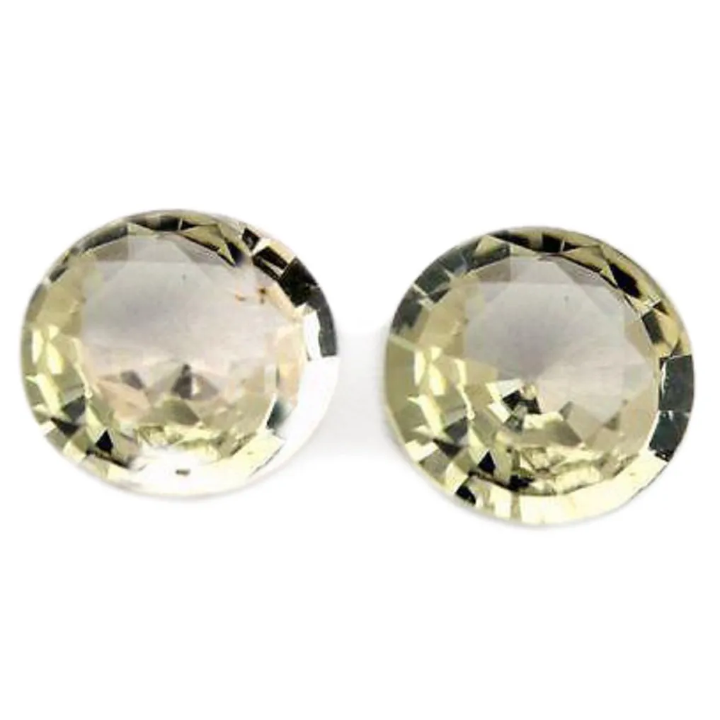 0.63cts Certified Natural White Sapphire Matching Pair