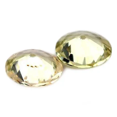 0.63cts Certified Natural White Sapphire Matching Pair