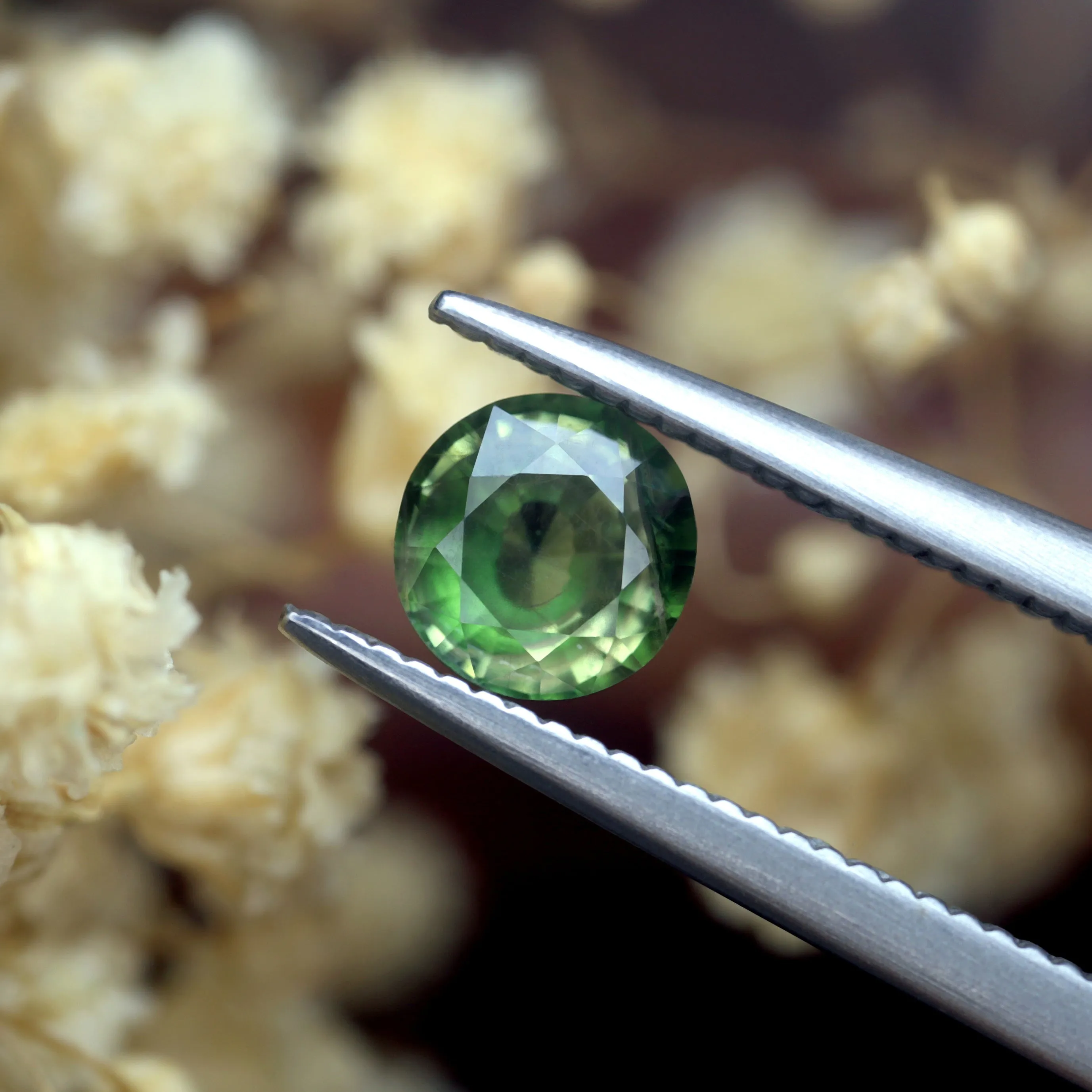 0.64ct Certified Natural Green Sapphire