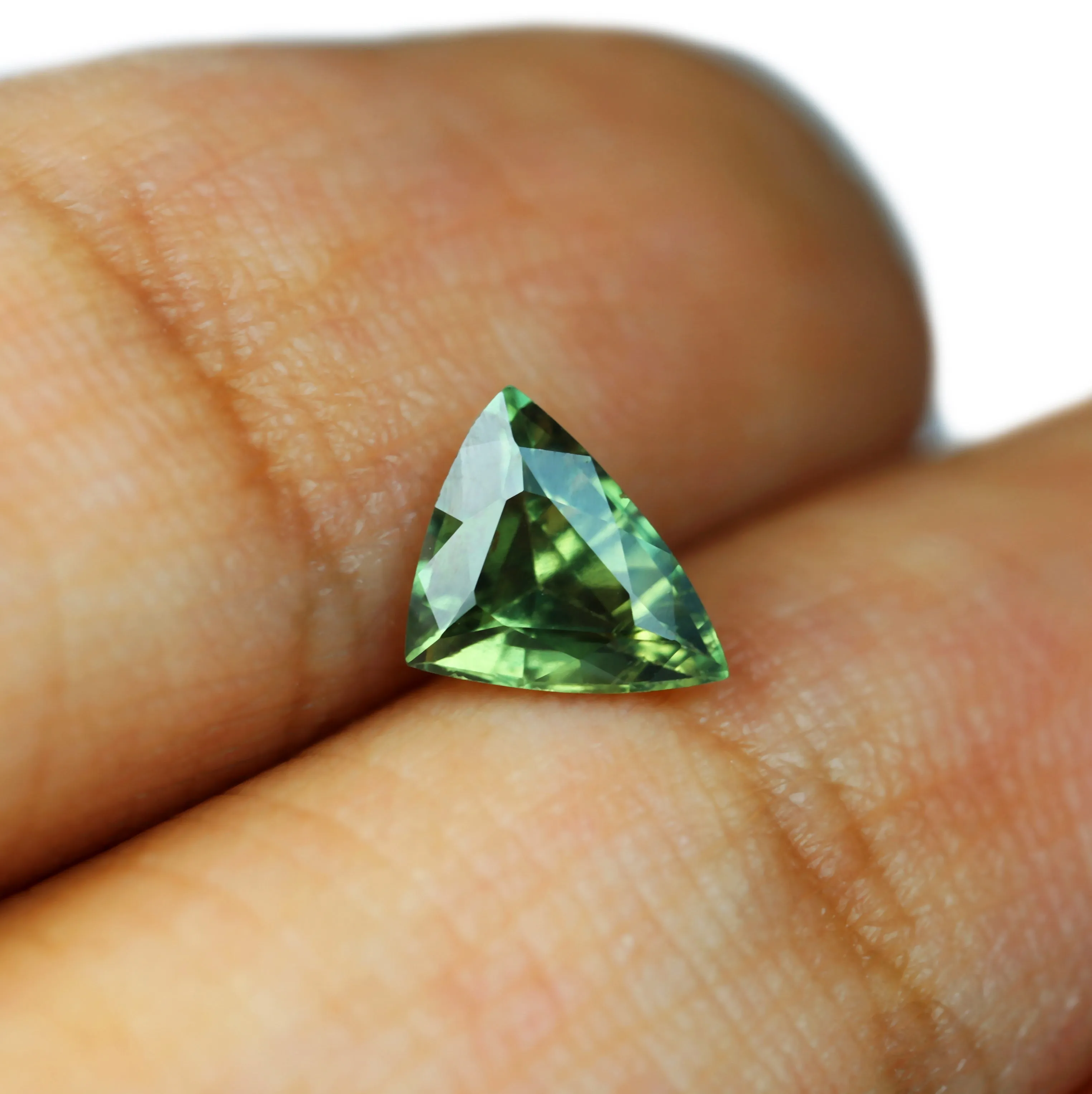 0.65ct Certified Natural Green Sapphire