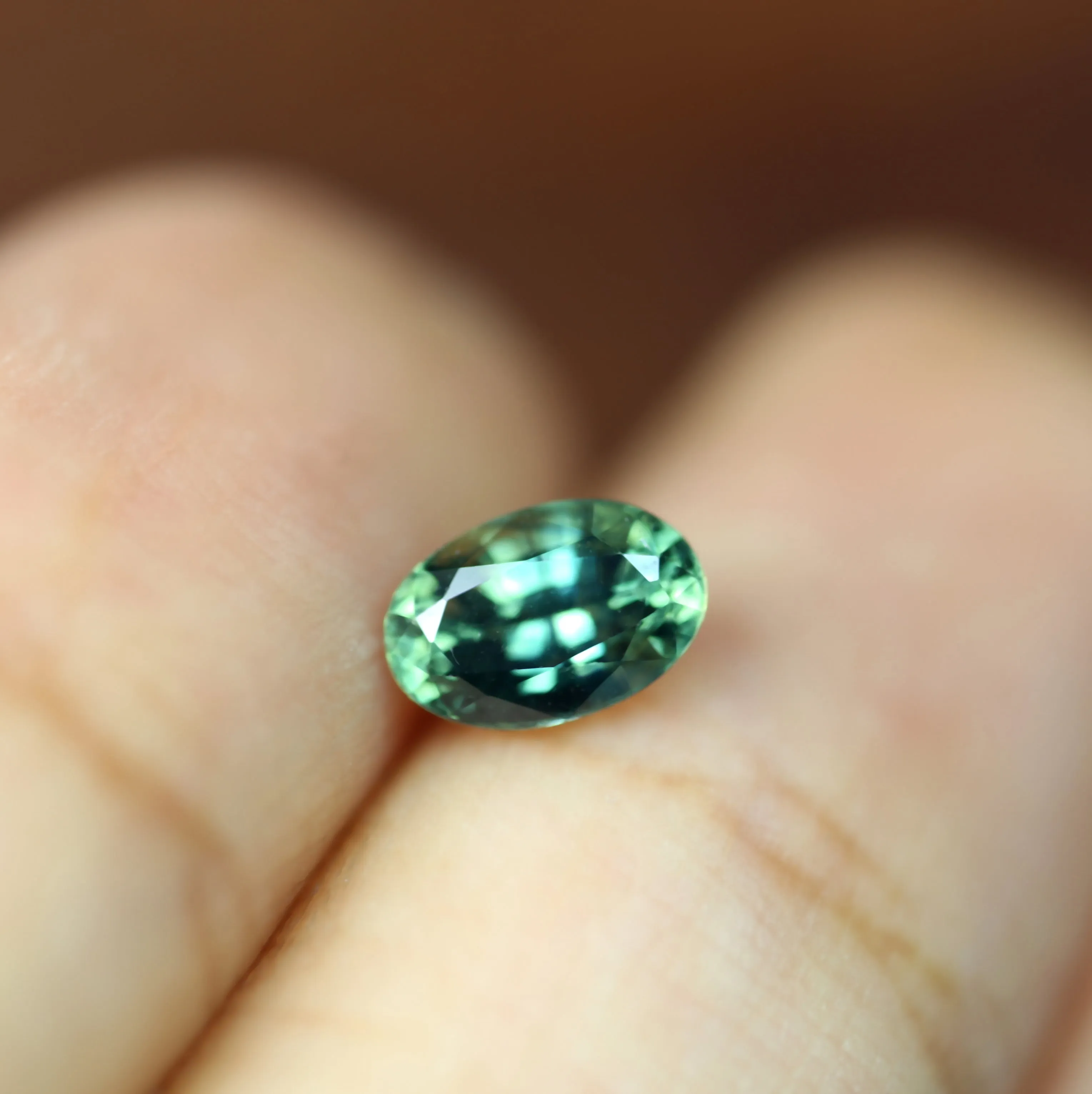 0.69ct Certified Natural Green Sapphire
