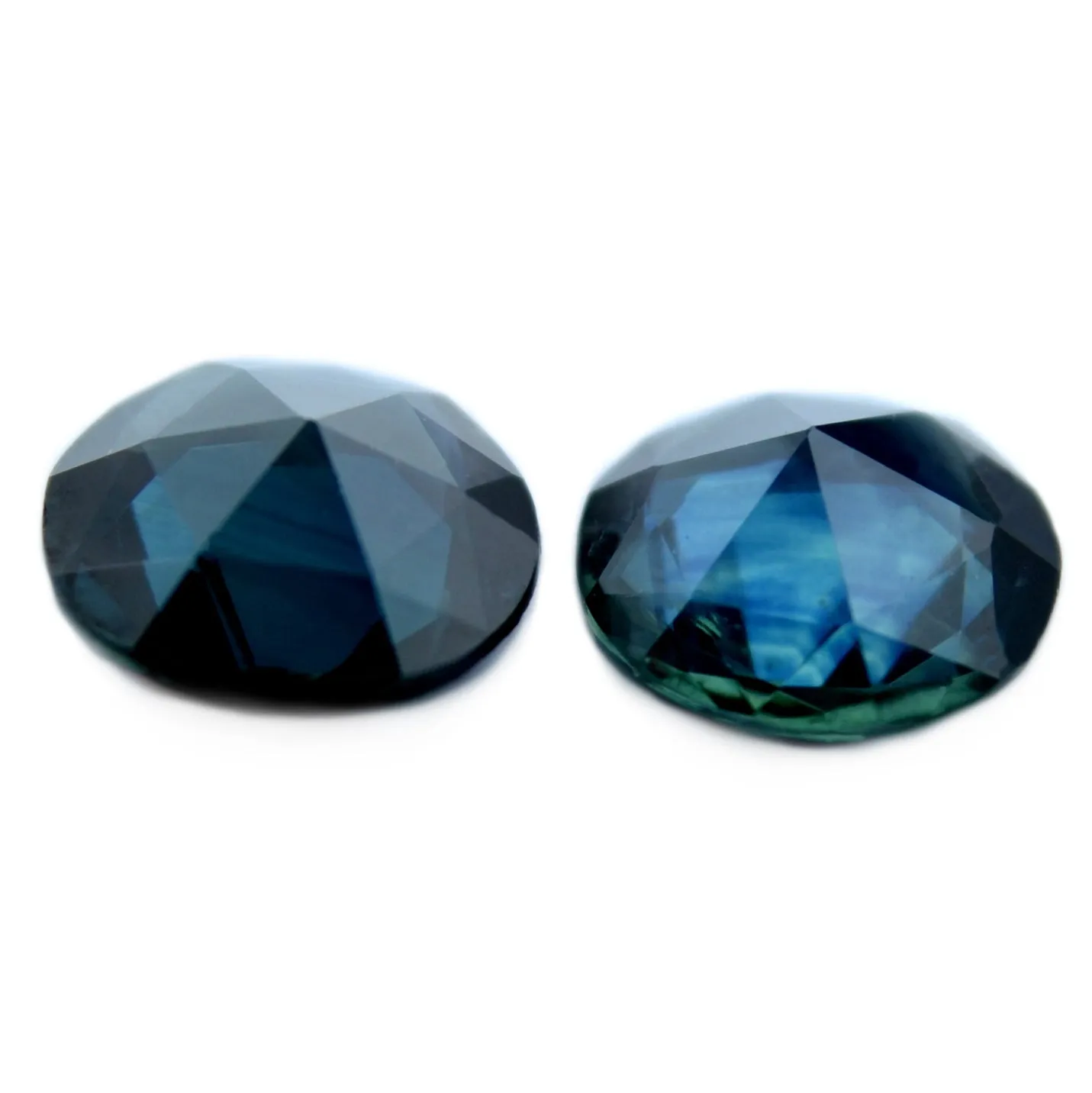 0.71 ct Certified Natural Teal Sapphire Pair