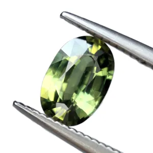 0.71ct Certified Natural Green Sapphire