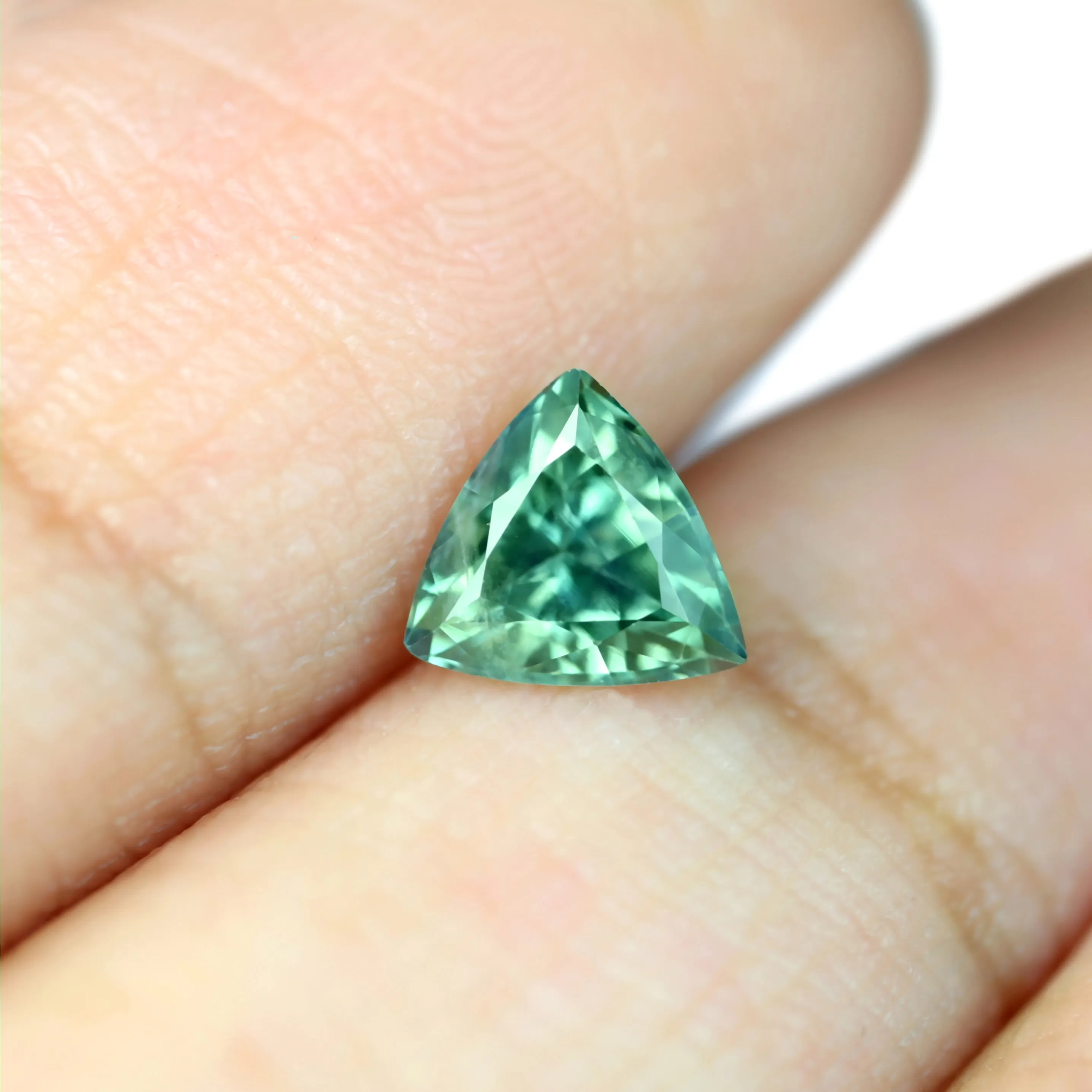 0.72ct Certified Natural Green Sapphire