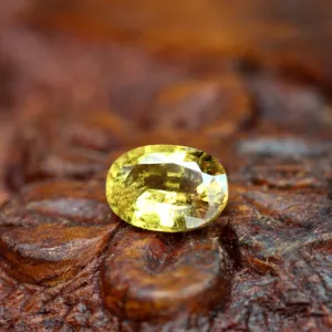 0.72ct Certified Natural Yellow Sapphire