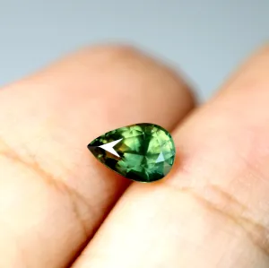 0.73ct Certified Natural Green Sapphire