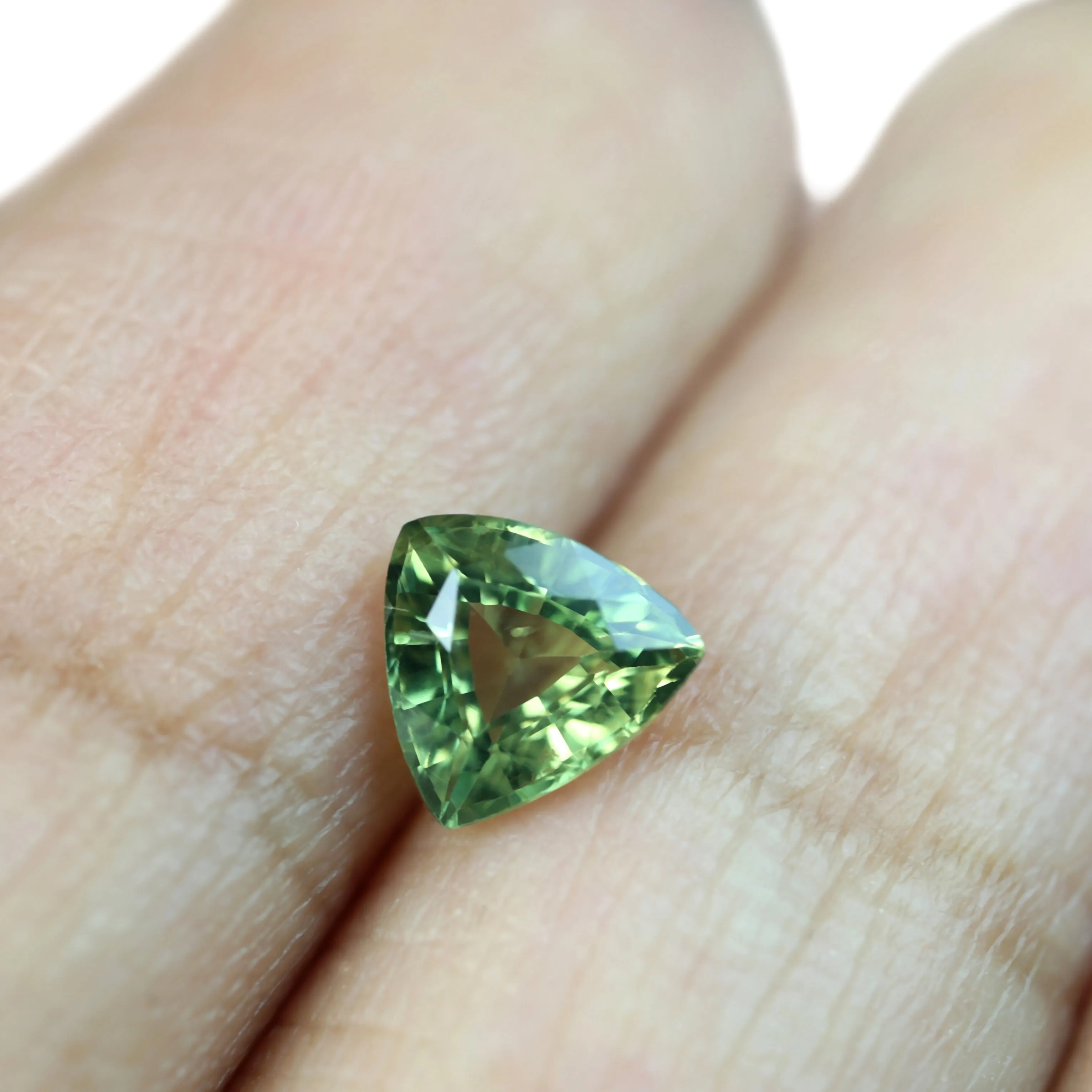 0.76ct Certified Natural Green Sapphire
