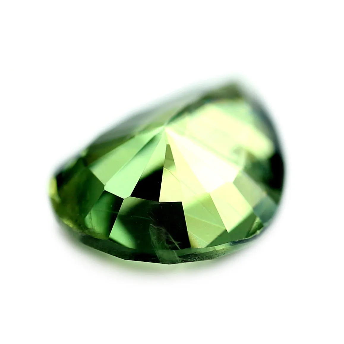 0.77ct Certified Natural Green Sapphire