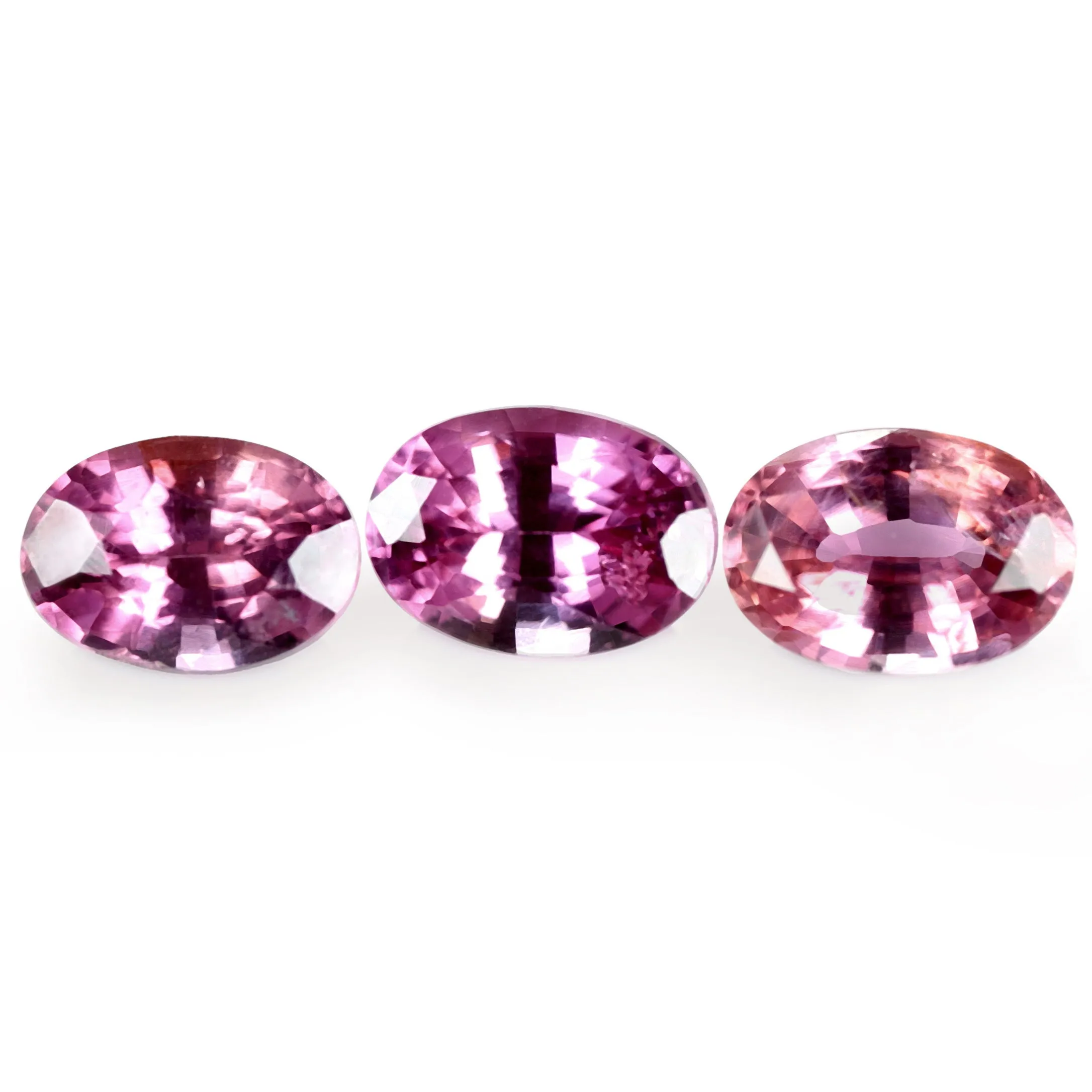 0.77ct Certified Natural Padparadscha Sapphire Matching Set