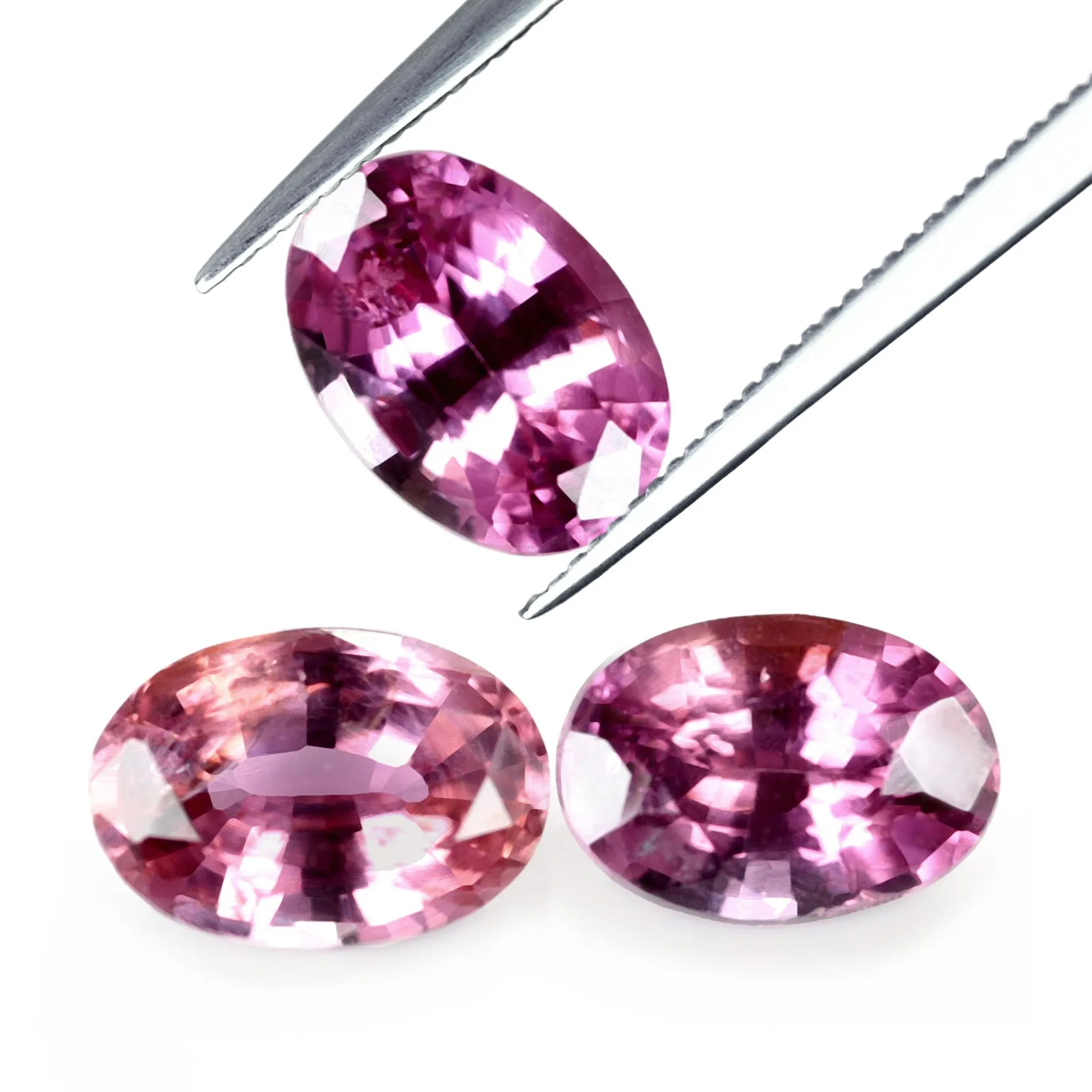 0.77ct Certified Natural Padparadscha Sapphire Matching Set