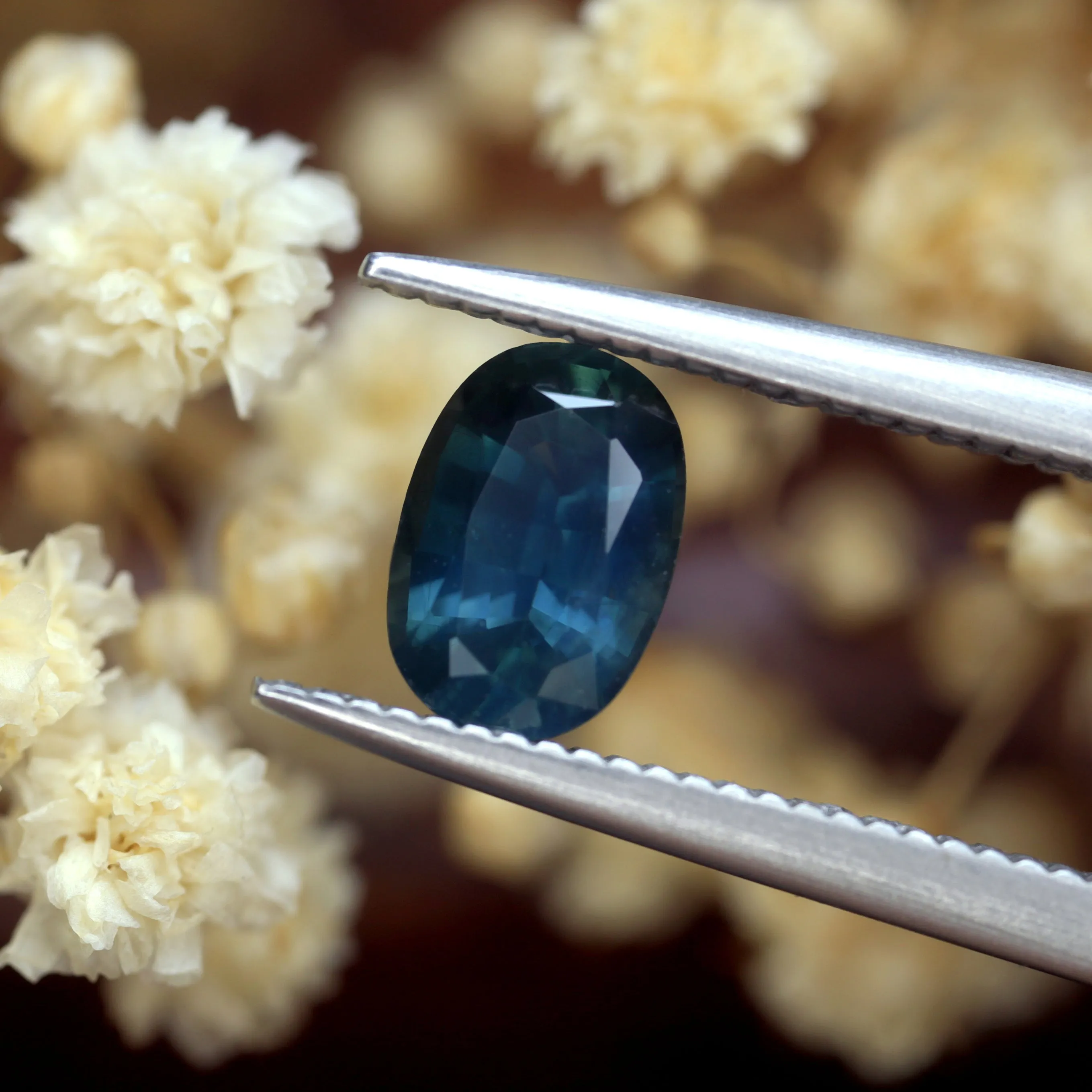 0.77ct Certified Natural Teal Sapphire