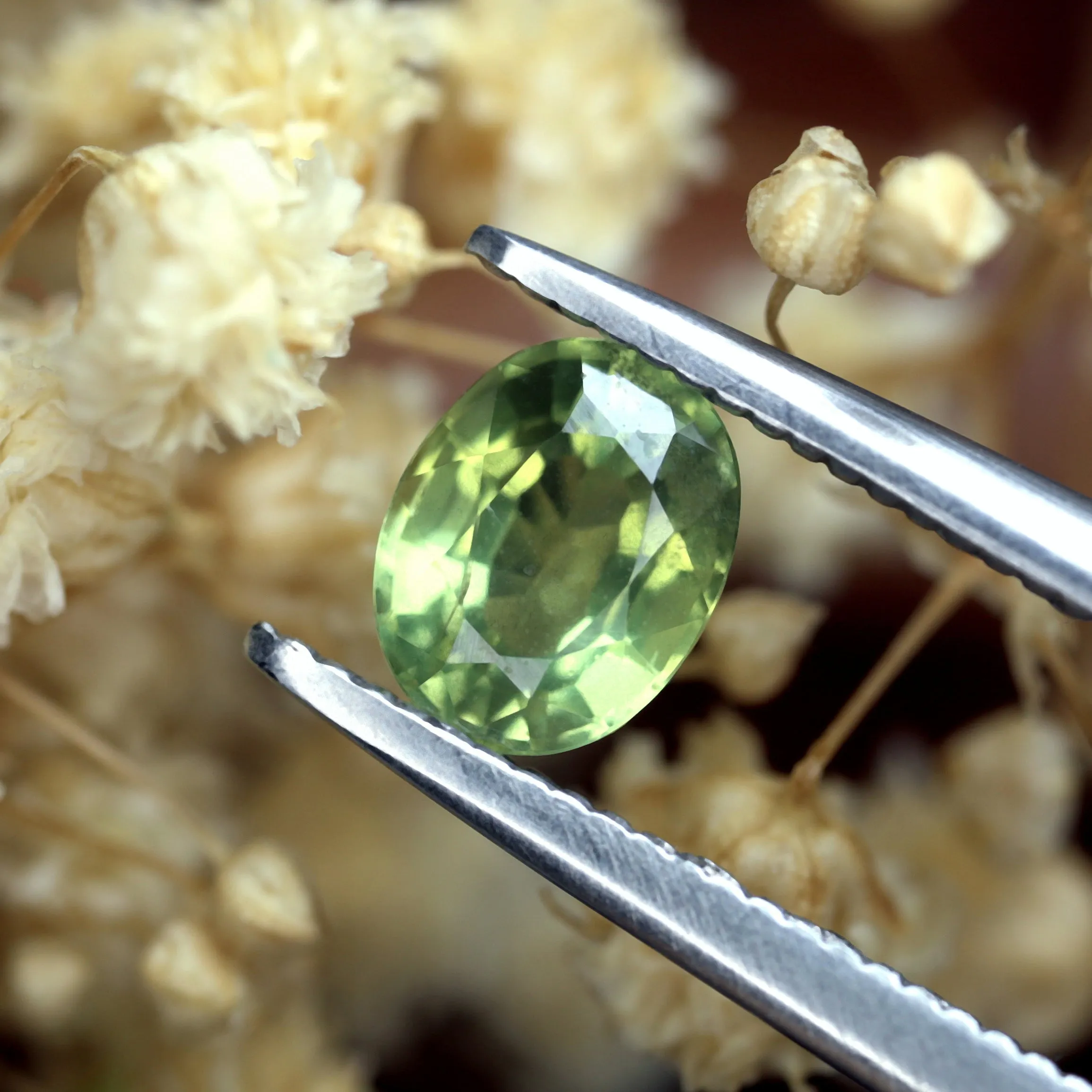0.79ct Certified Natural Green Sapphire