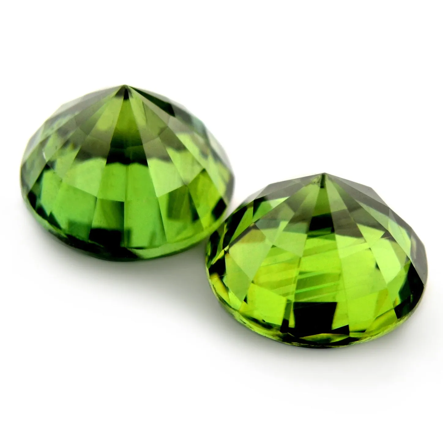 0.80ct Certified Natural Green Sapphire Matching Pair