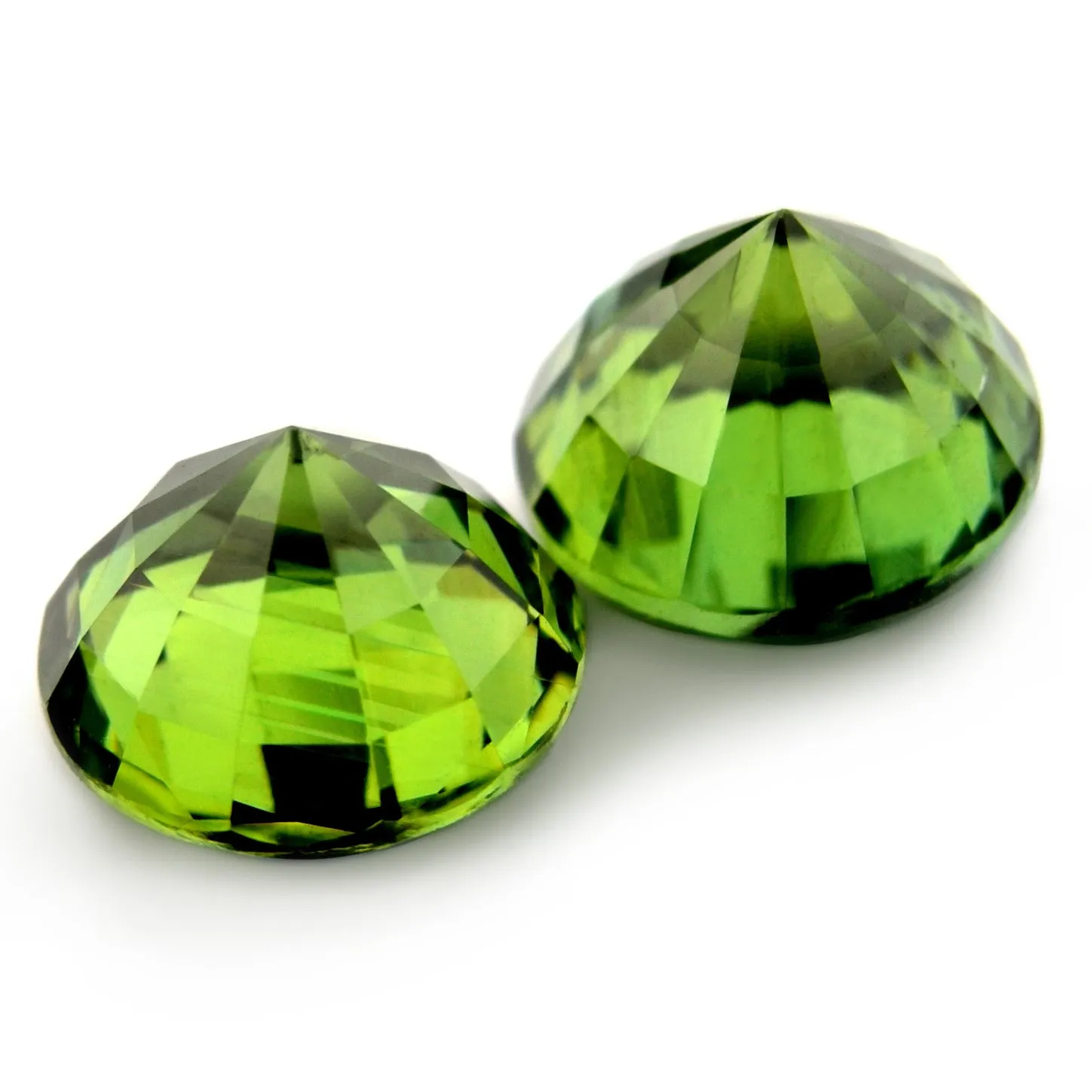 0.80ct Certified Natural Green Sapphire Matching Pair