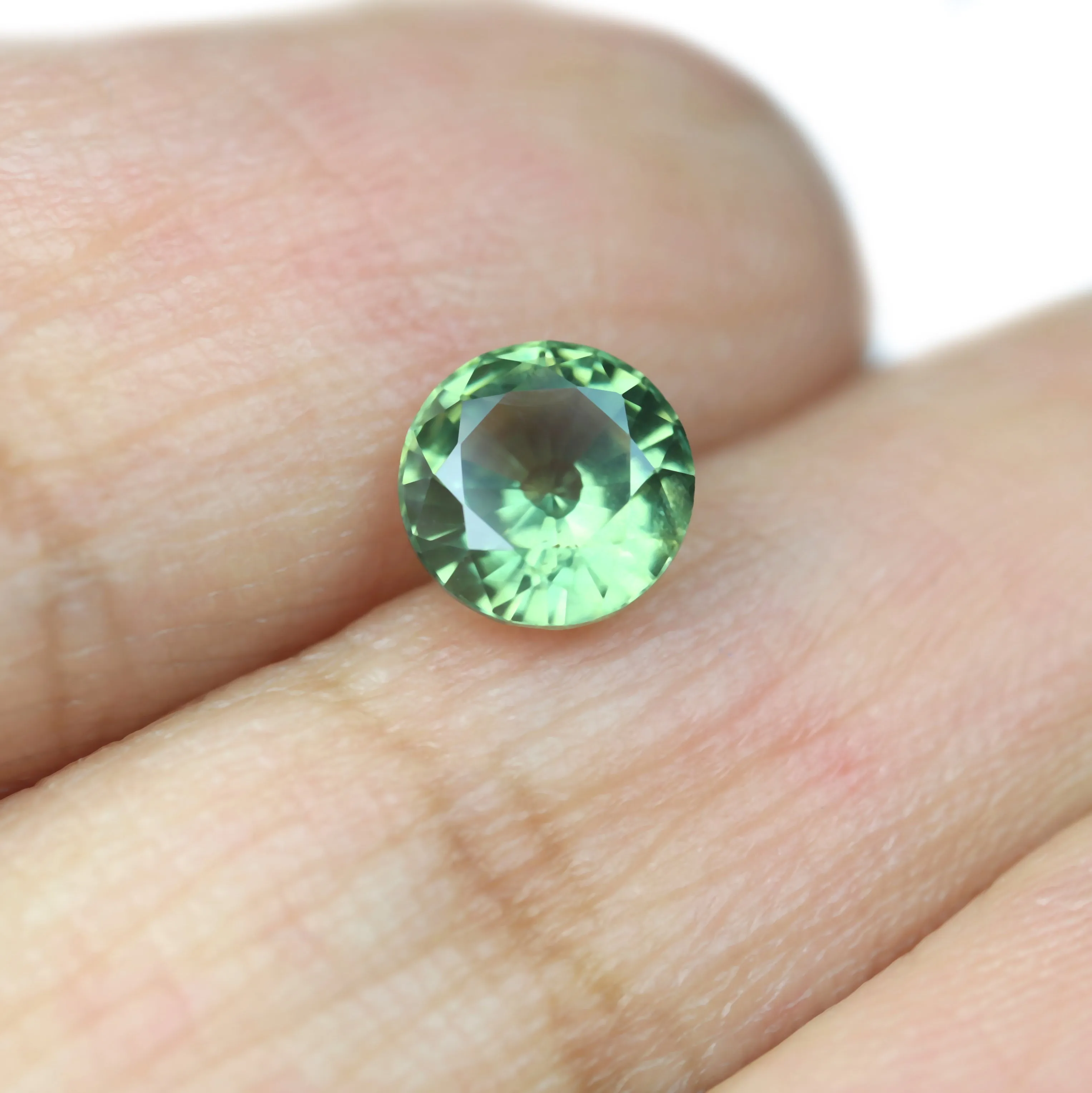 0.80ct Certified Natural Green Sapphire