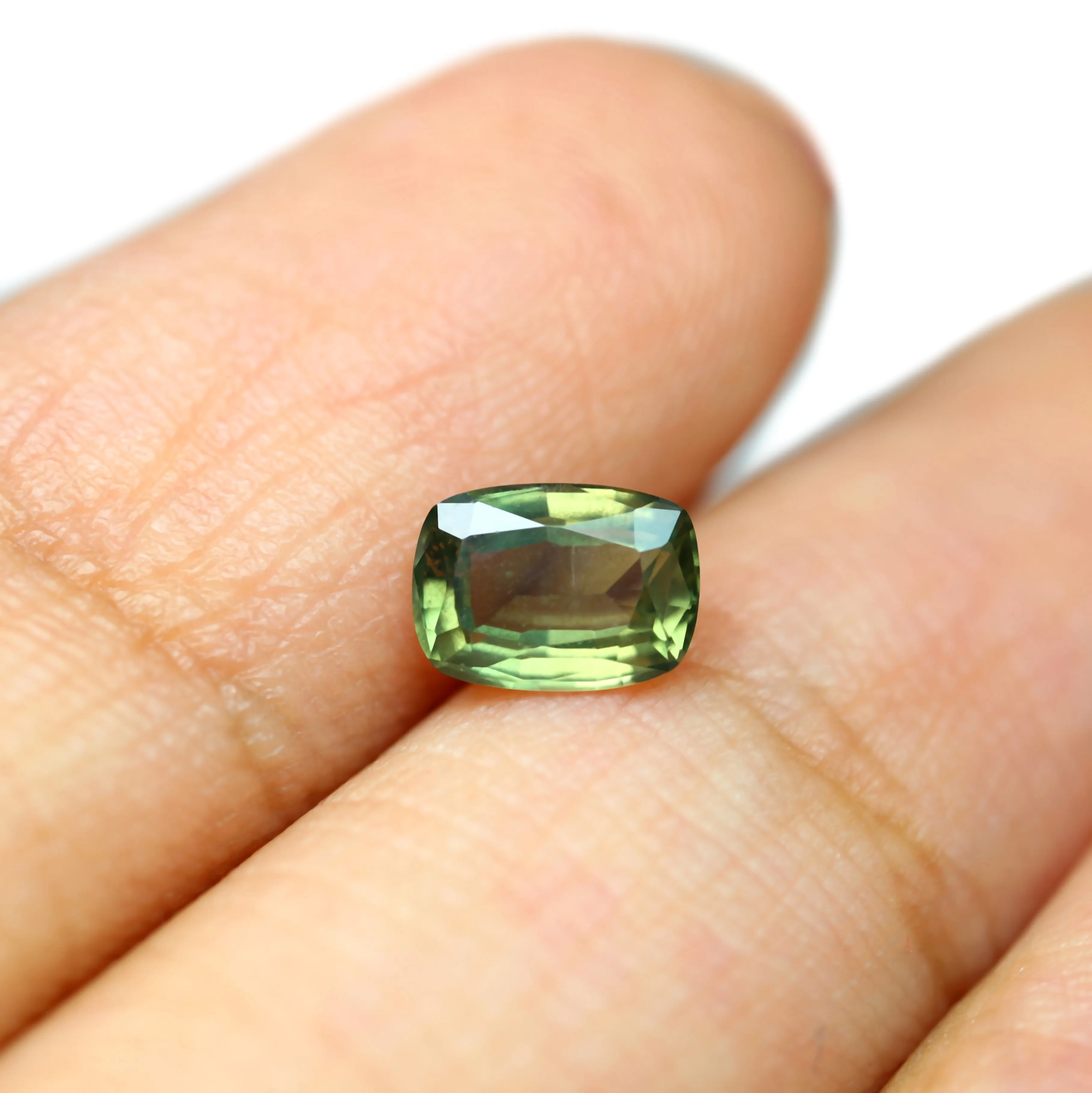 0.80ct Certified Natural Green Sapphire