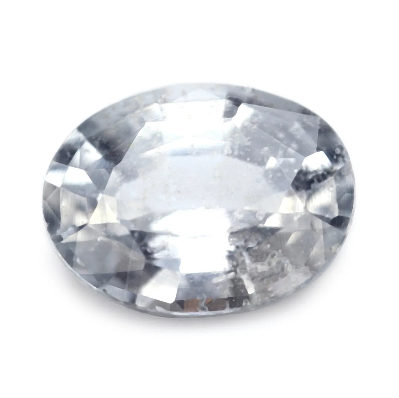 0.83ct Certified Natural White Sapphire