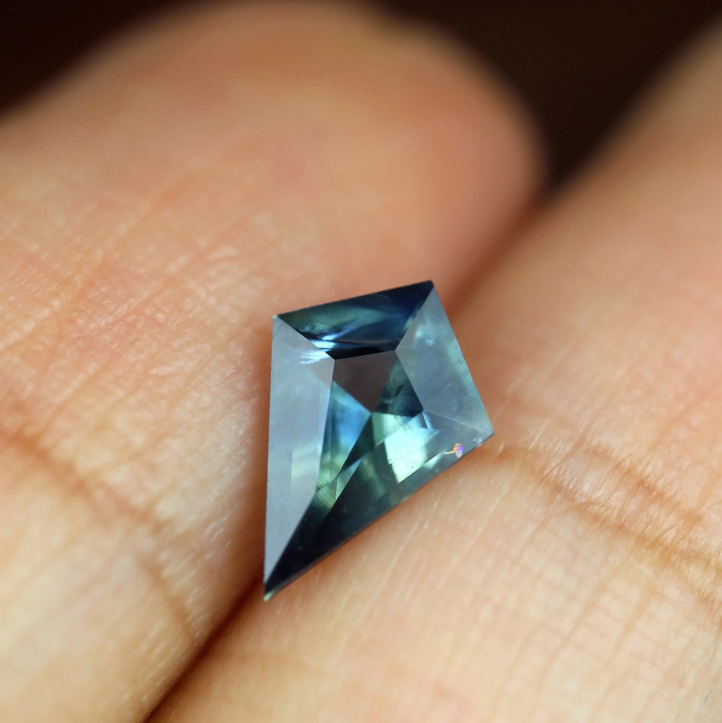 0.84ct Certified Natural Teal Sapphire