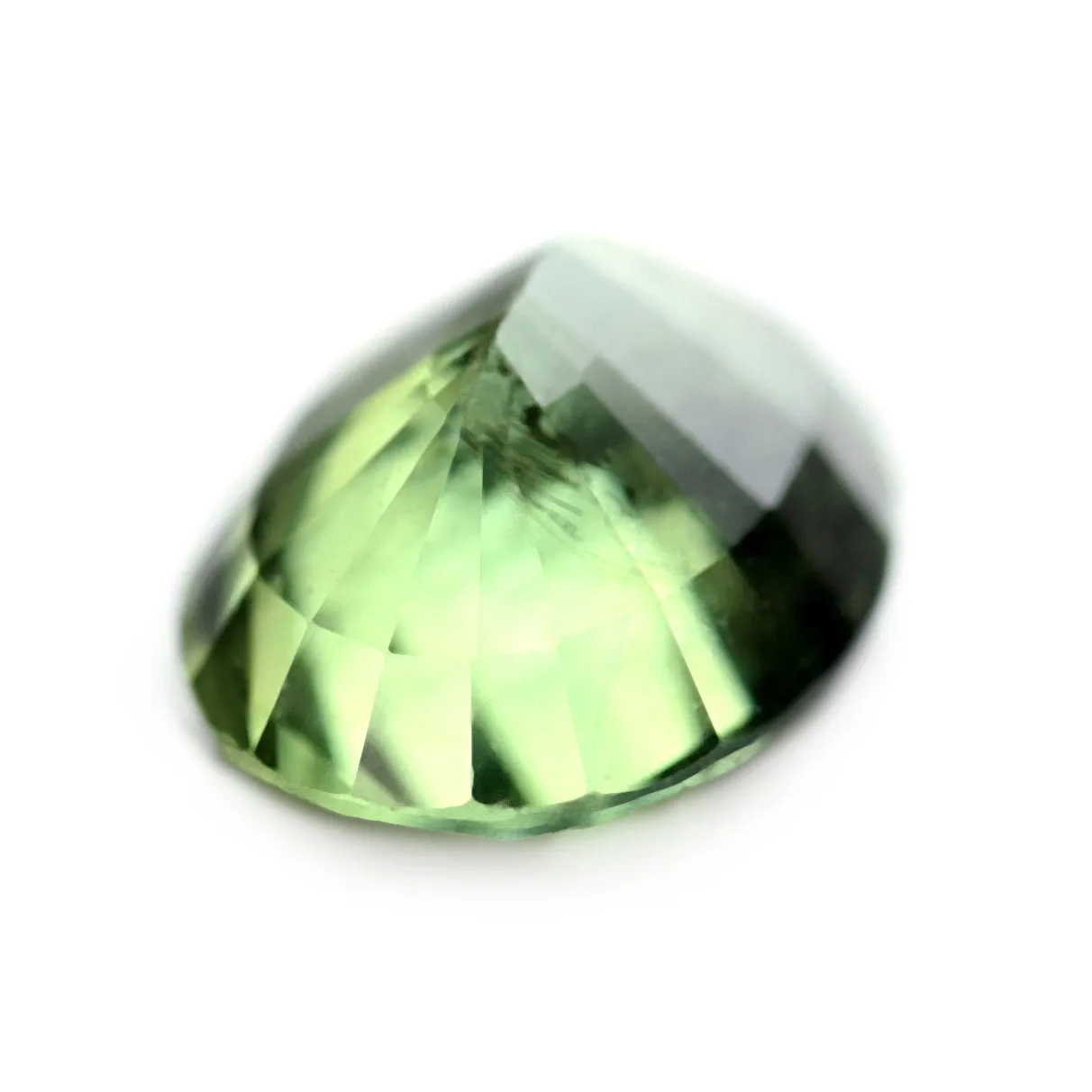 0.86ct Certified Natural Green Sapphire