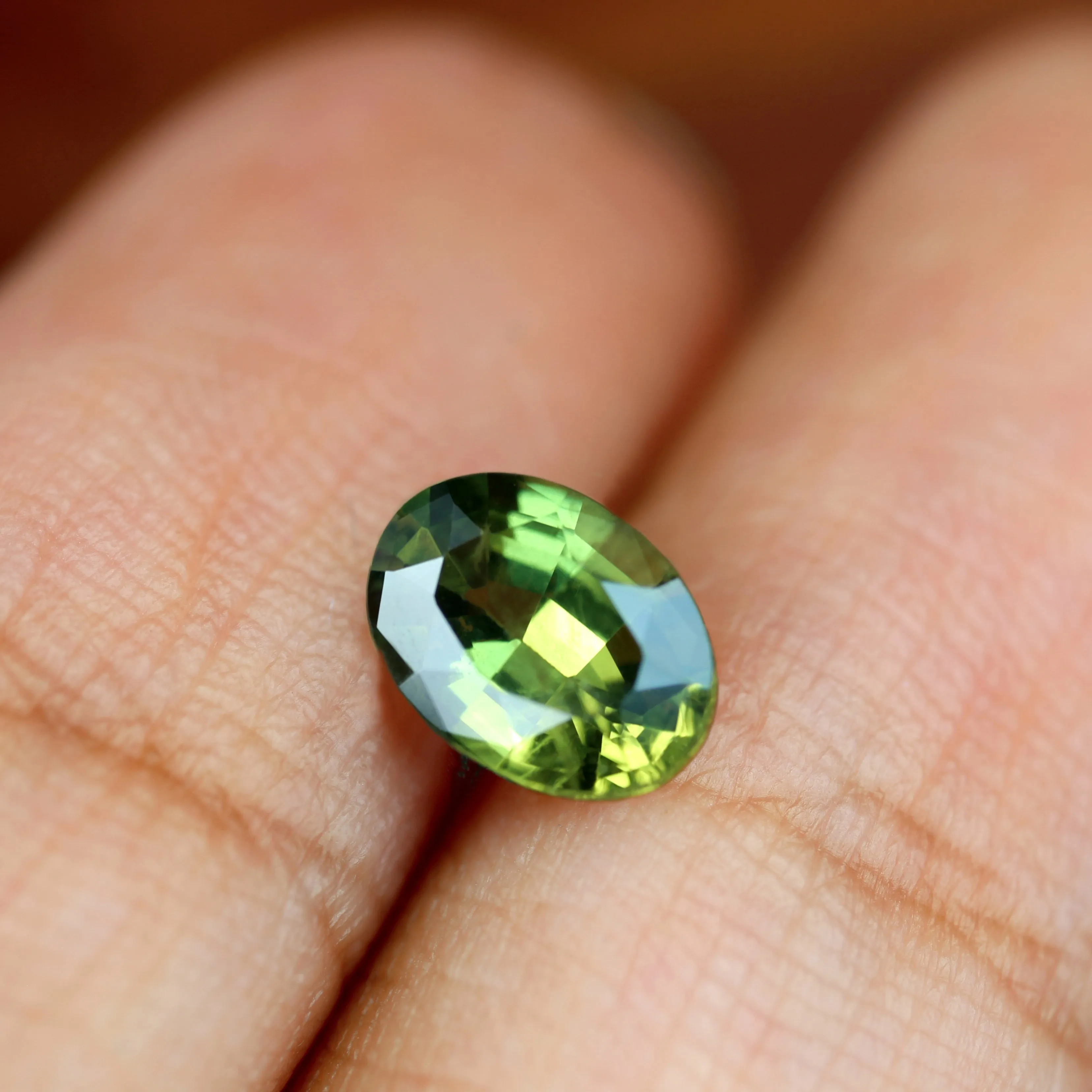 0.87ct Certified Natural Green Sapphire