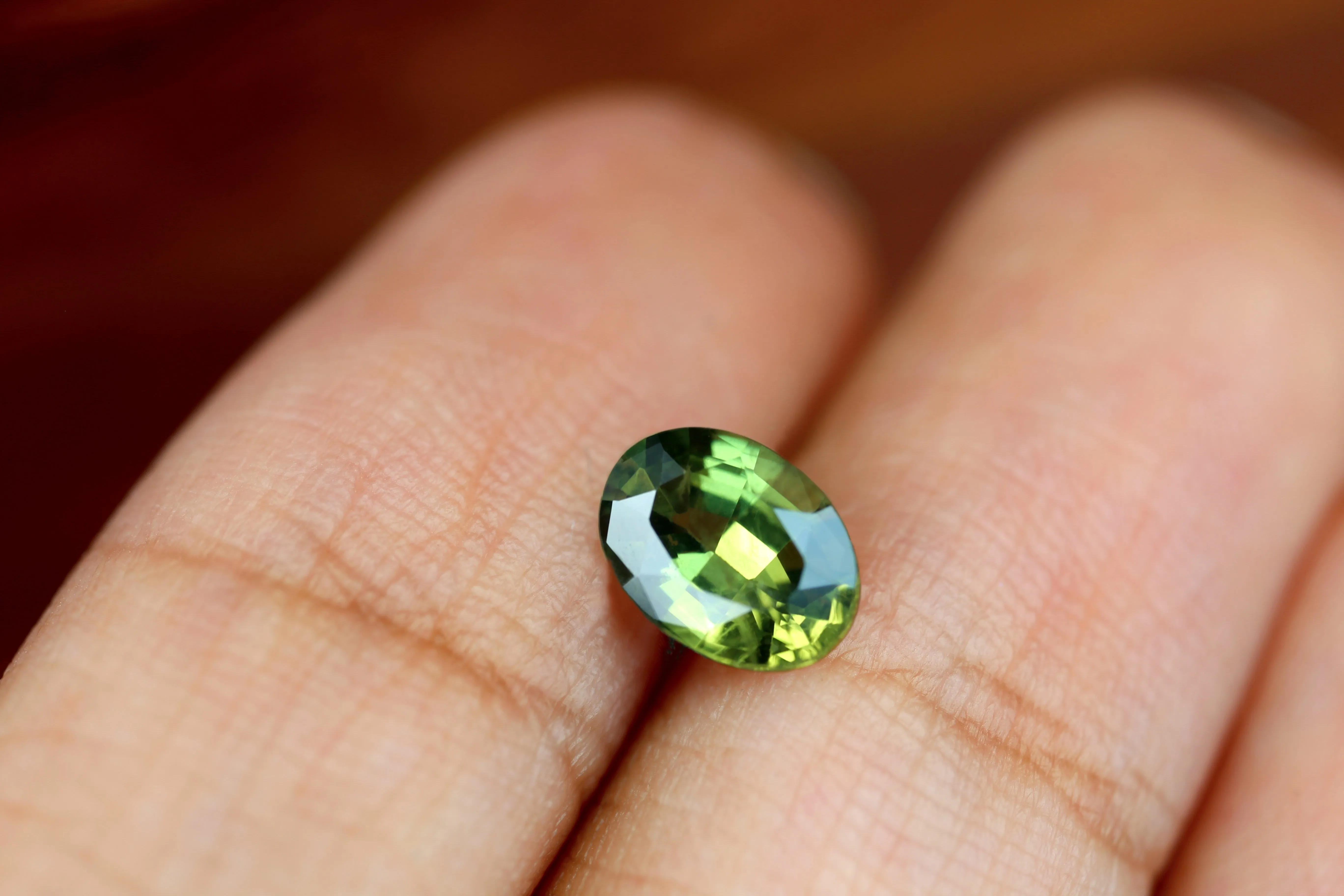 0.87ct Certified Natural Green Sapphire