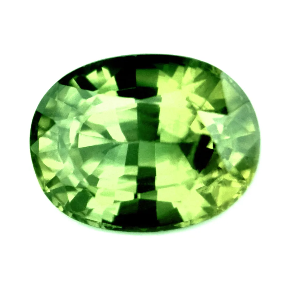 0.87ct Certified Natural Green Sapphire