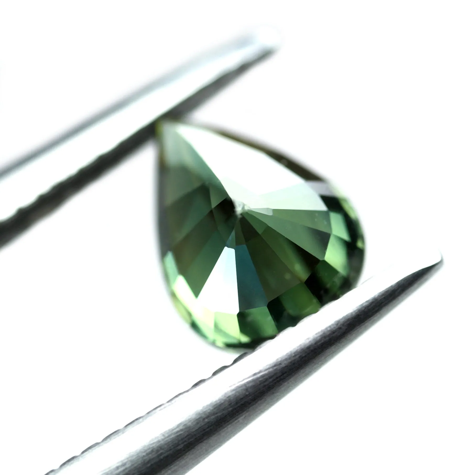 0.88ct Certified Natural Green Sapphire