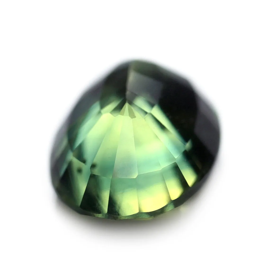 0.88ct Certified Natural Green Sapphire